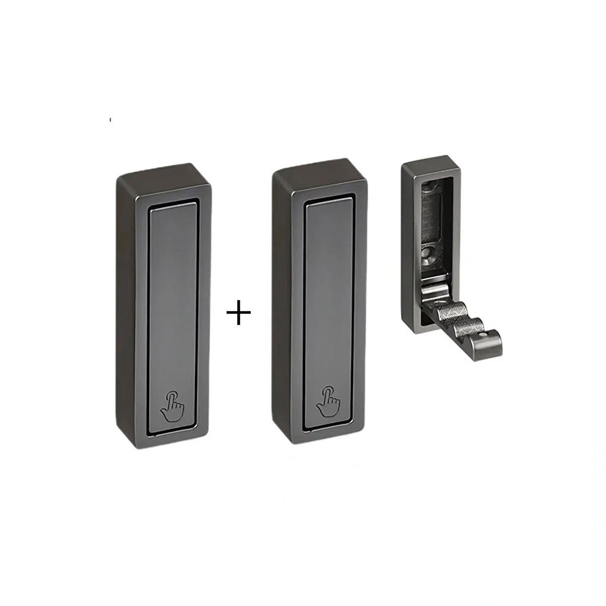 Microcase Çinko Kaplama Bas Açıl Pratik Askılık Anahtar Şapka Eşya Havlu vb Askılık - GRİ AL5181 2 ADET