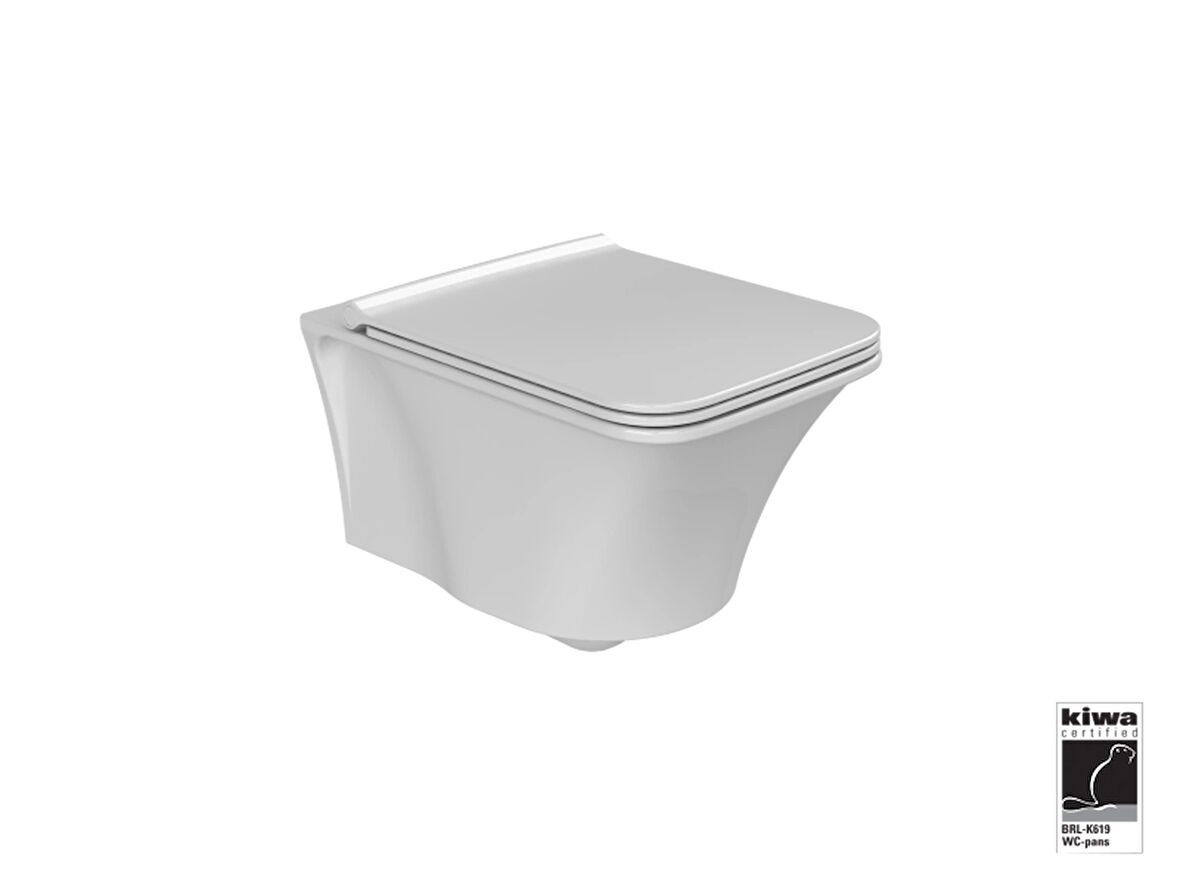 TURKUAZ KLOZET SETİ 1. İbiza Rimless Entegre Ara Musluklu Asma Klozet 2. HEM SICAK / HEM SOĞUK SU BAĞLANTILI 3. İbiza Yavaş Kapanan Bas-Çıkar Kapak  Duroplast (UF)