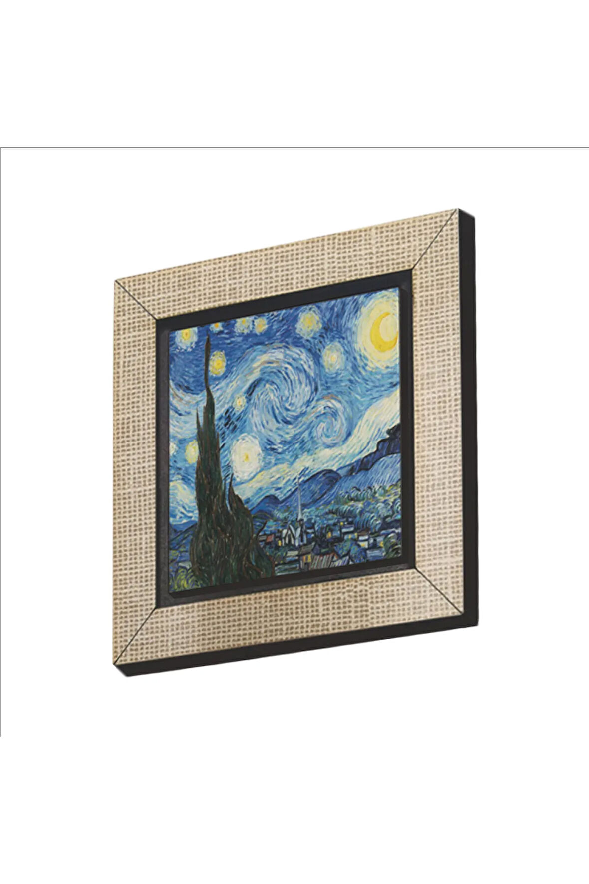 Yıldızlı Gece Vincent Van Gogh, 1889 Baskılı Mdf Magnetkrg-135buzdolabı Süsü