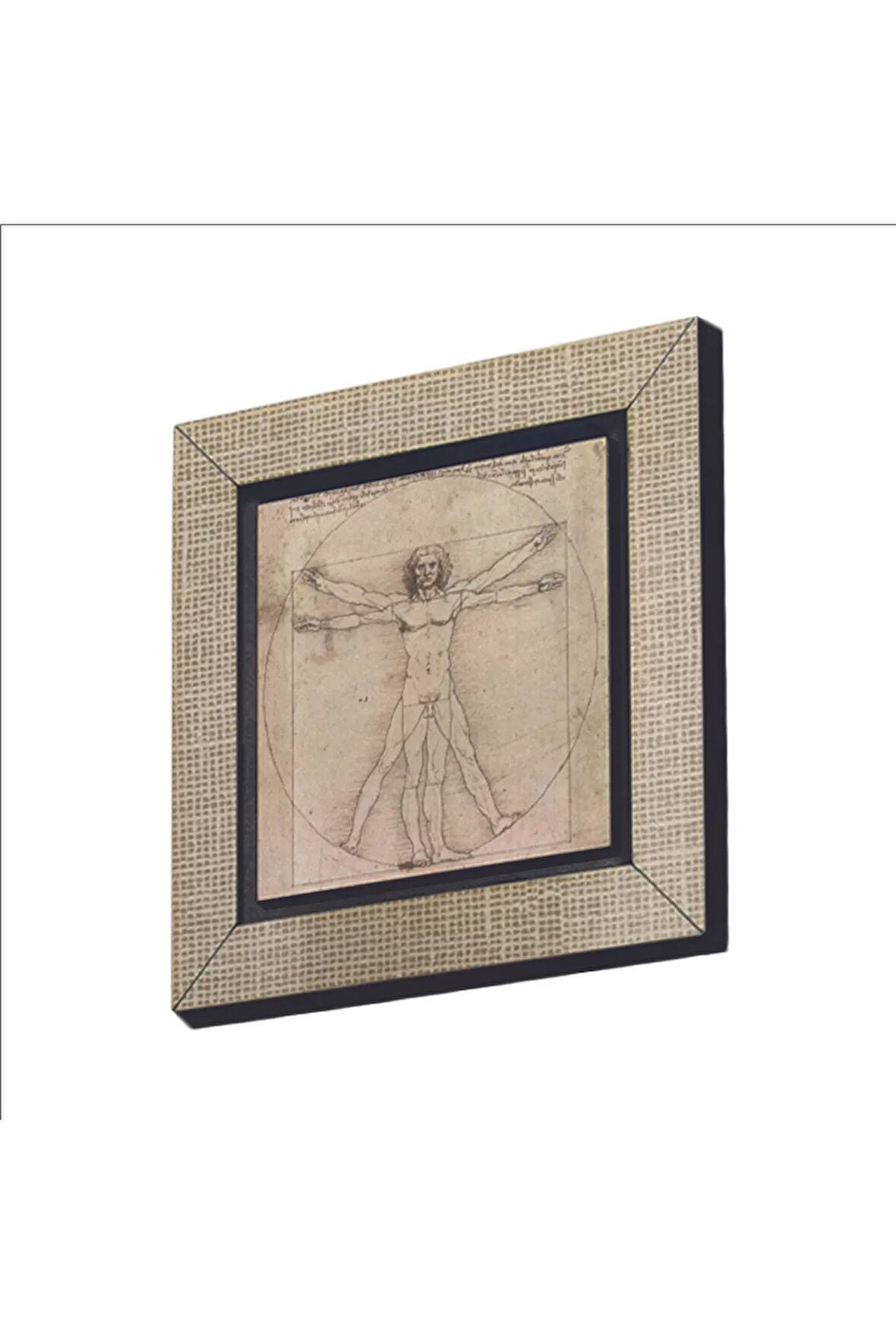 Vitruvius Adamı (Leonardo Da Vinci, 1492) Baskılı MDF Magnet 7X7
