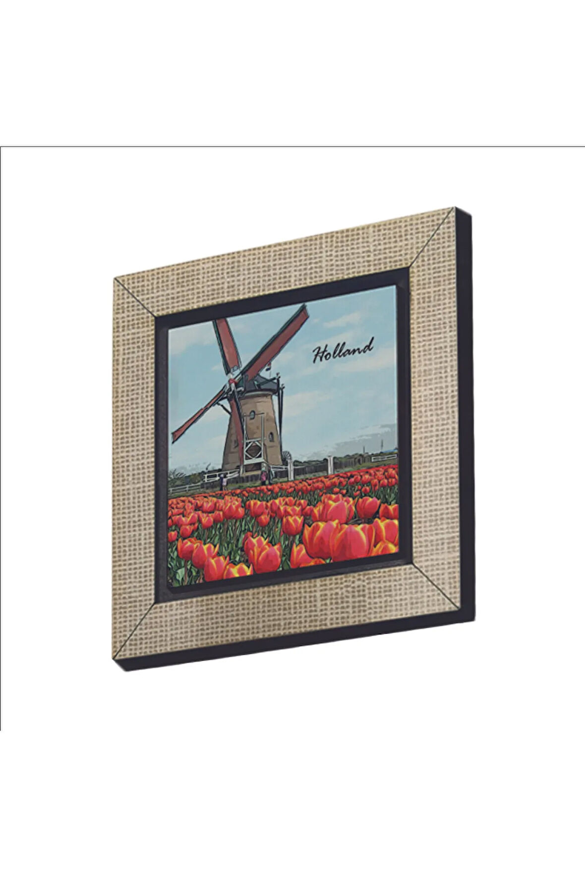 Hollanda Görseli Baskılı MDF Magnet 7X7