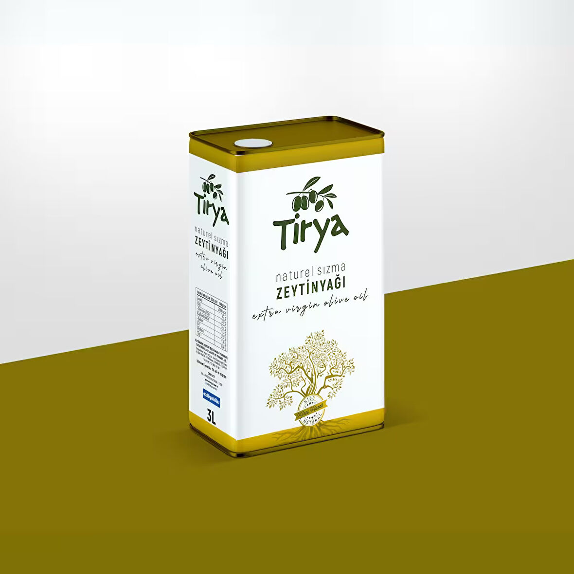 Tirya Gemlik Natural Sızma Zeytinyağı / 3 Litre
