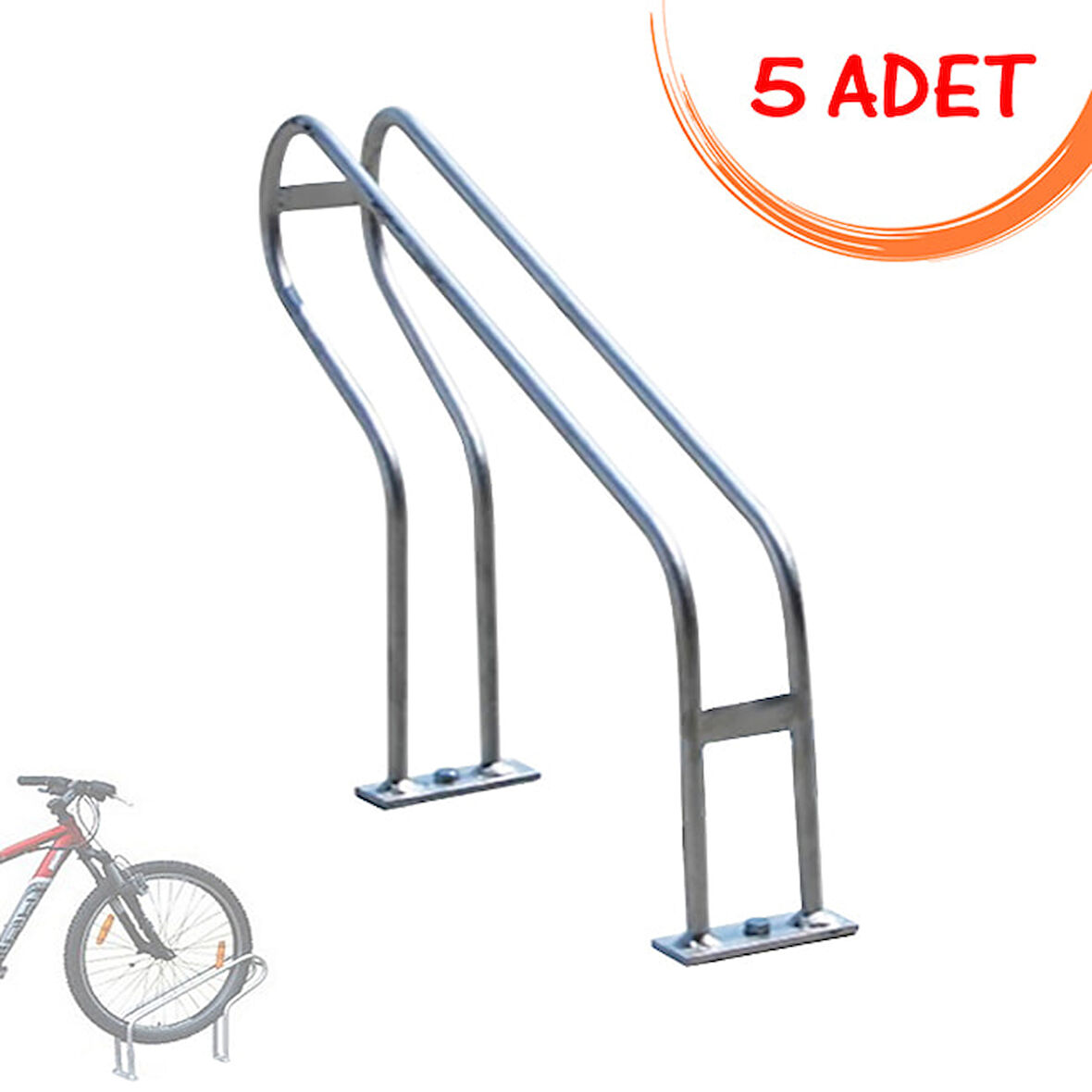 Bisiklet Park Standı Bisiklet Parkı Tekli Bisiklet Park Yeri Alanı Demiri 5 Adet Siyah