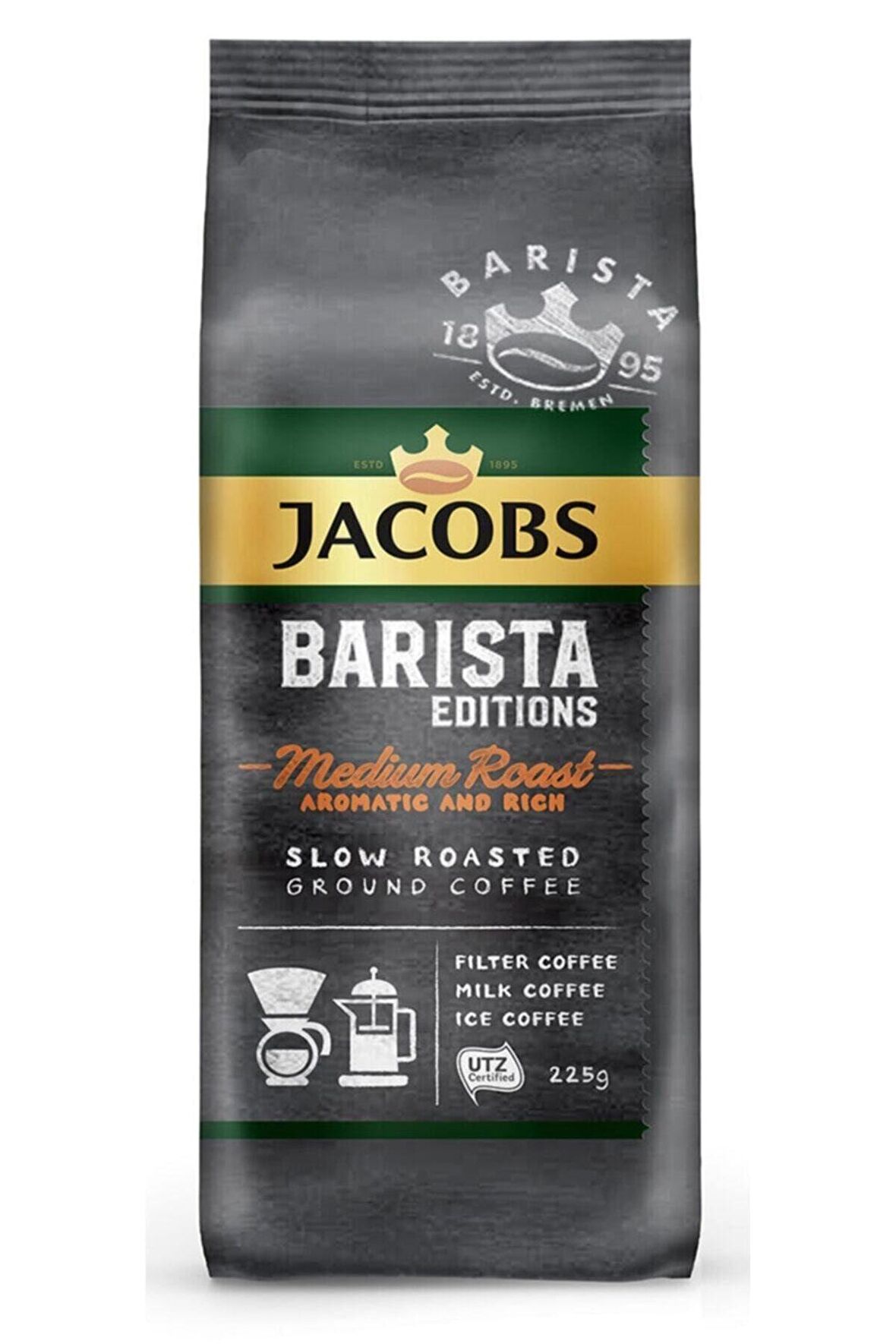 Jacobs Barista Editions Medium Roast French Press Bulgaristan Filtre Kahve 225 gr