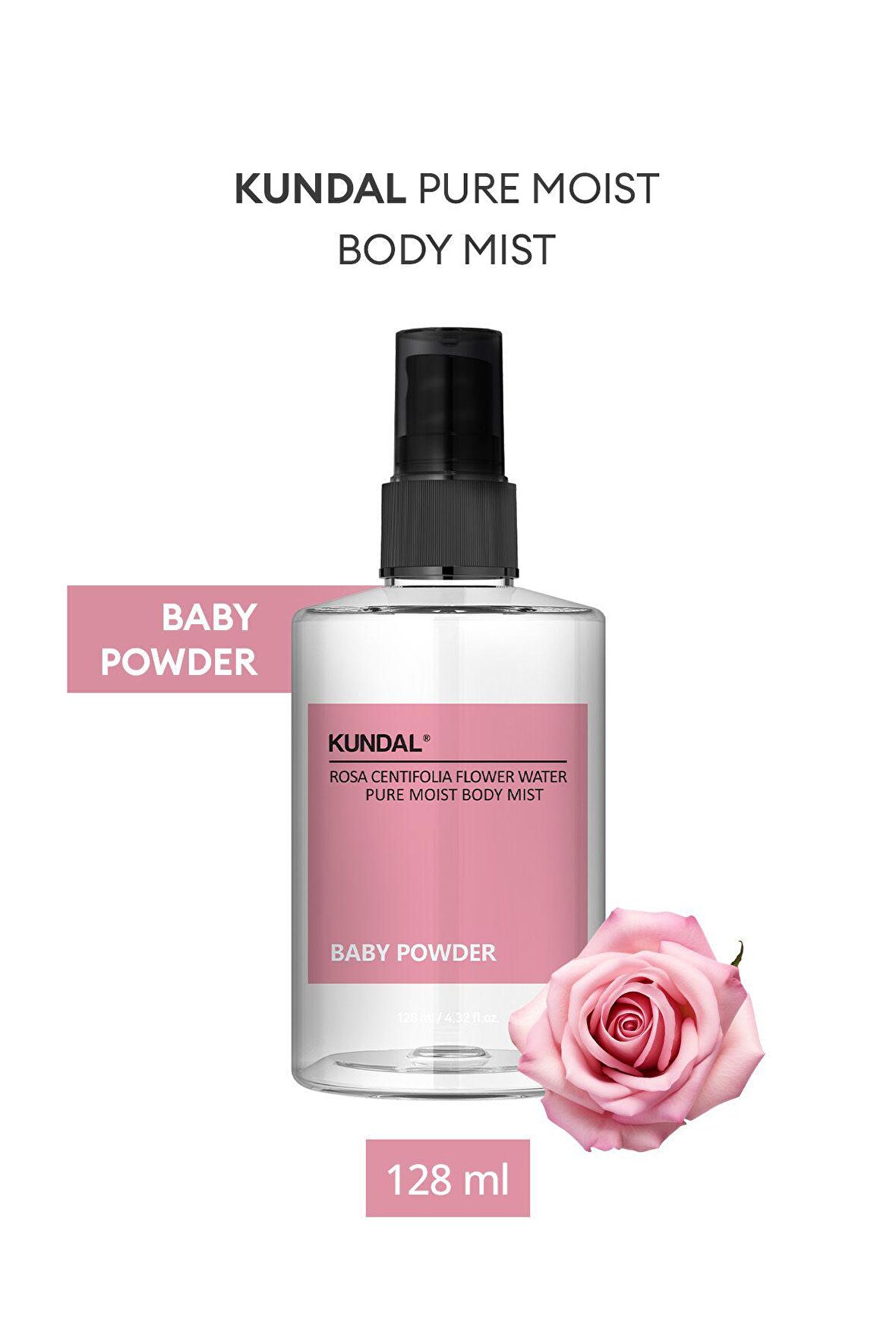 Nemlendirici Vücut Misti KUNDAL Pure Moist Body Mist 128ml (Baby Powder)