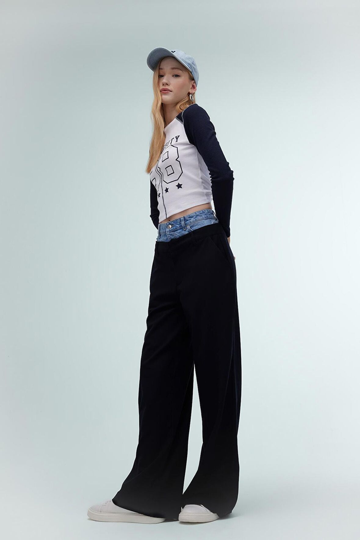 DeFacto Coool Wide Leg Geniş Paça Yüksek Bel Palazzo Pantolon C2624AX24SPNV199