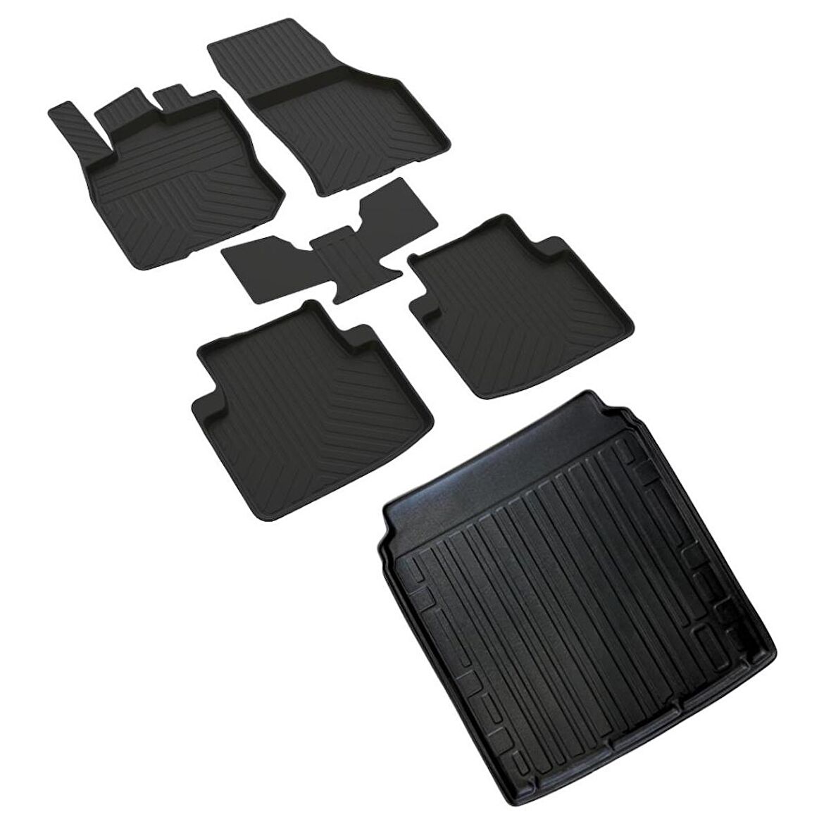 Volkswagen Passat B9 Ferrous 4D Havuzlu Kauçuk Paspas ve ALT 3D Bagaj Havuzu 2024 ve Üstü