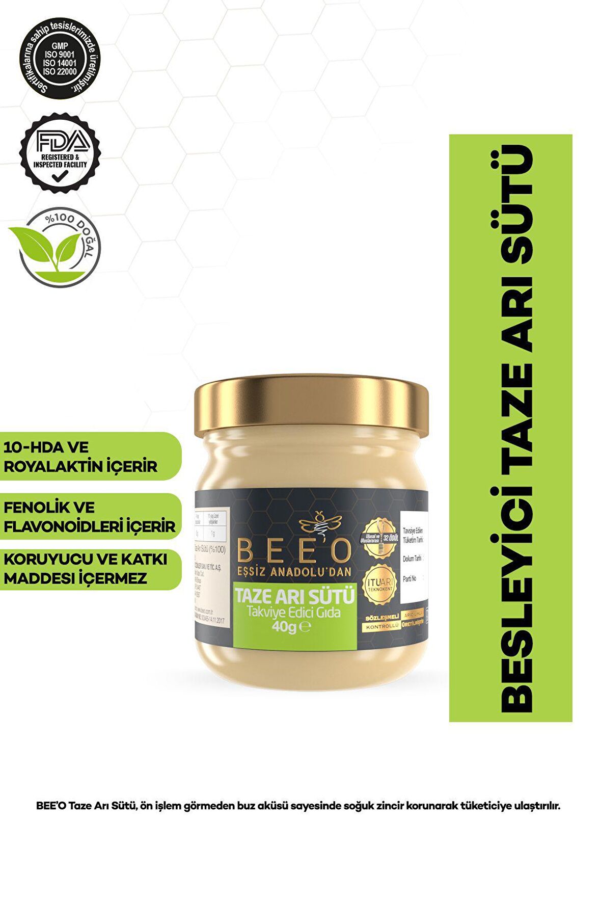 BEE'O Taze Arı Sütü 40 gr