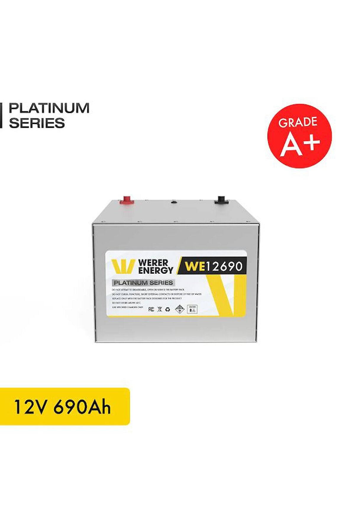 12V 690Ah LiFePO4 Platinum Series Bluetooth'lu Lityum Demir Fosfat Akü 