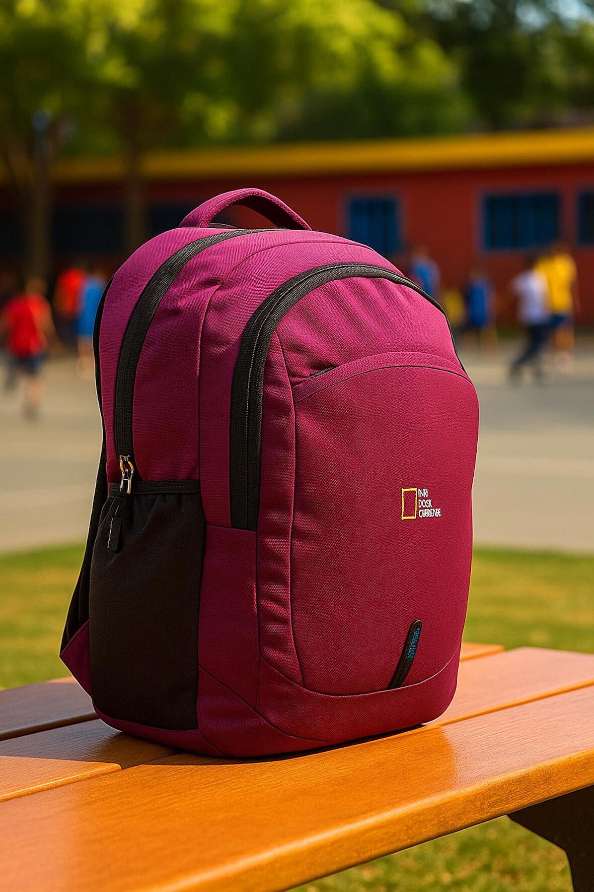 LOOP DESİGN OKUL SIRT ÇANTASI-LAPTOP SIRT ÇANTASI (YENİ SEZON)-BORDO