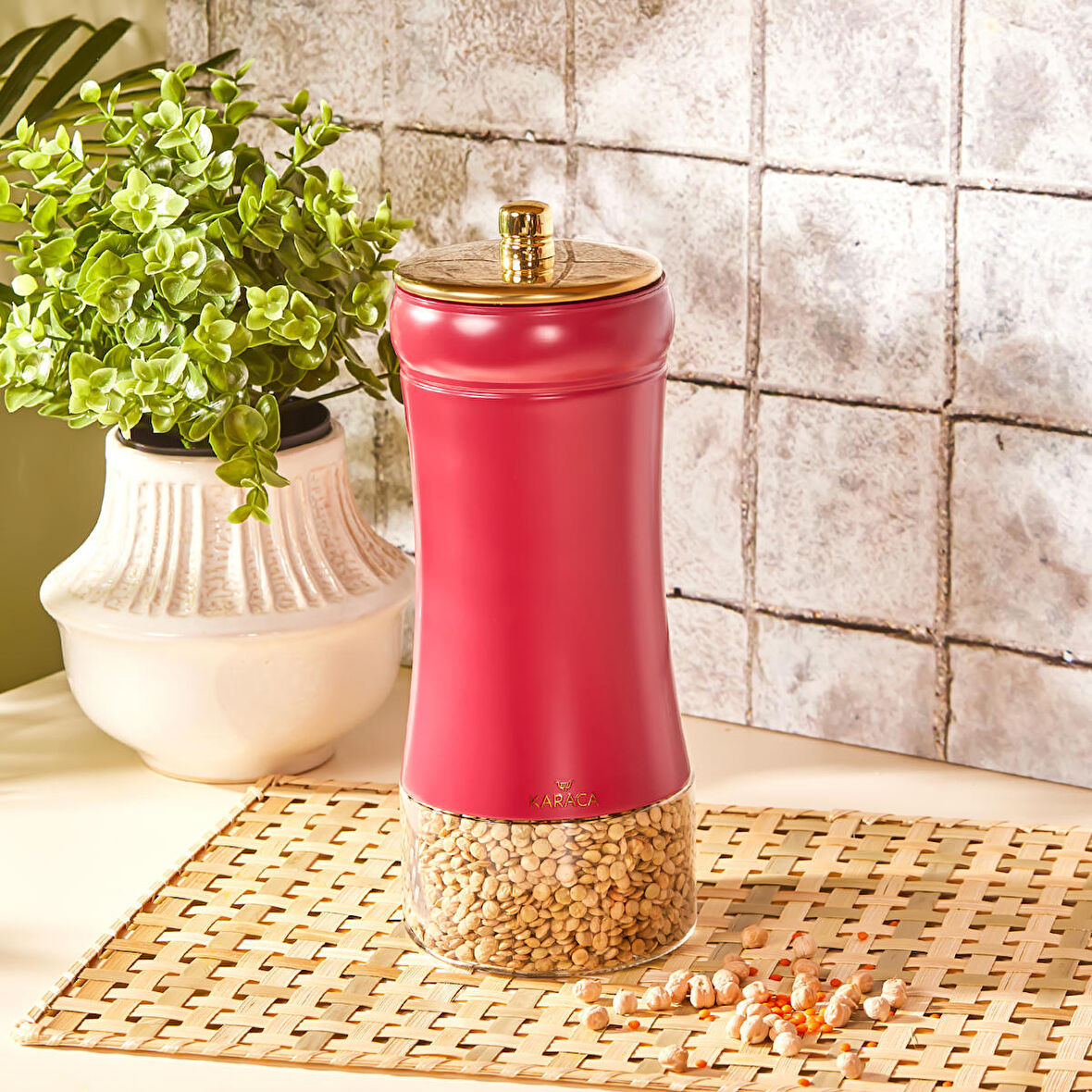 Karaca Gold Berry Vakumlu Cam Kavanoz Saklama Kabı L