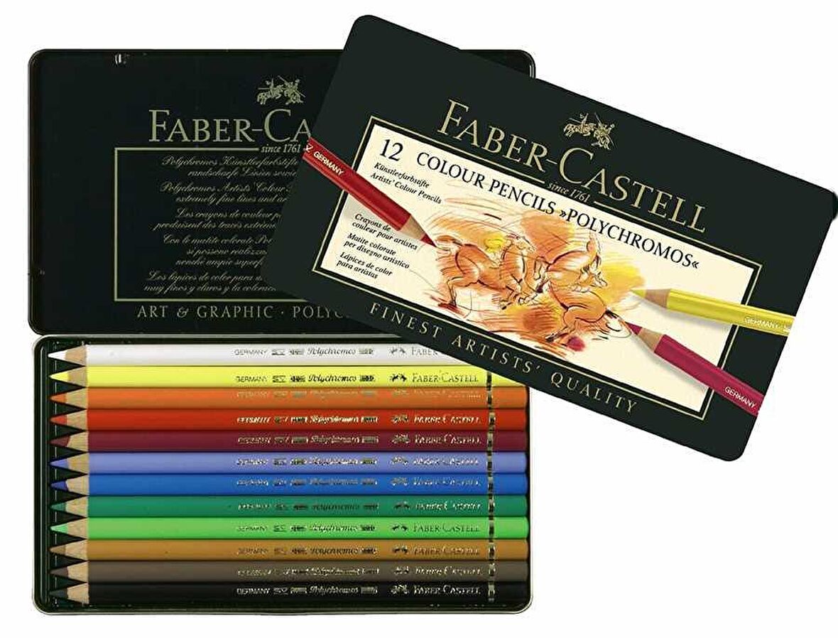  Faber-Castell Polychromos Kuru Boya Kalemi 12 Renk