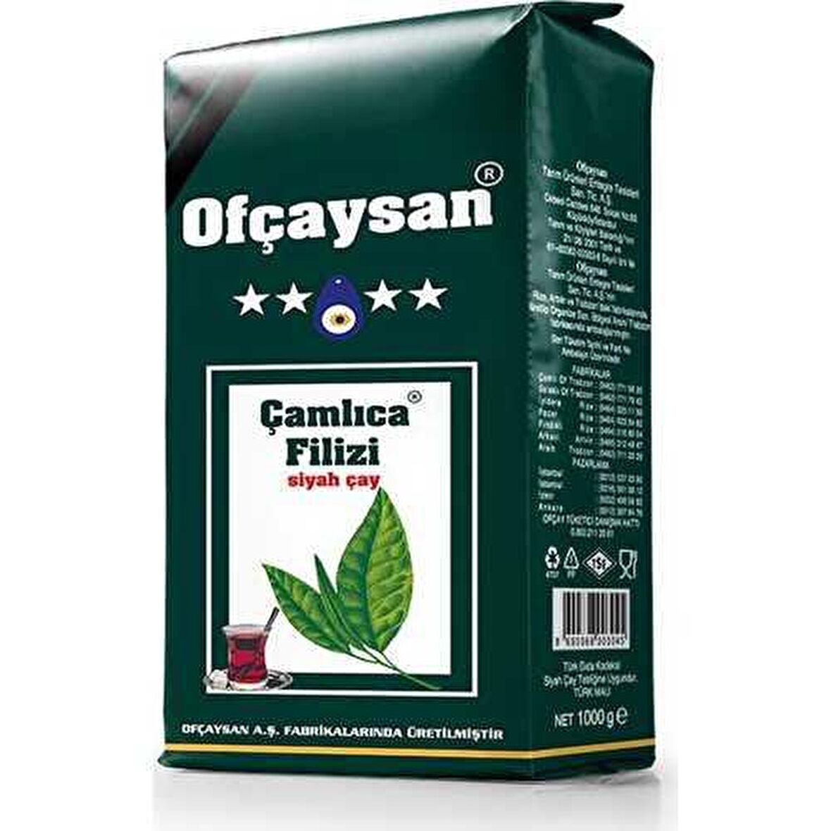 Ofçay Çamlıca Filizi Dökme Siyah Çay 1000 gr 