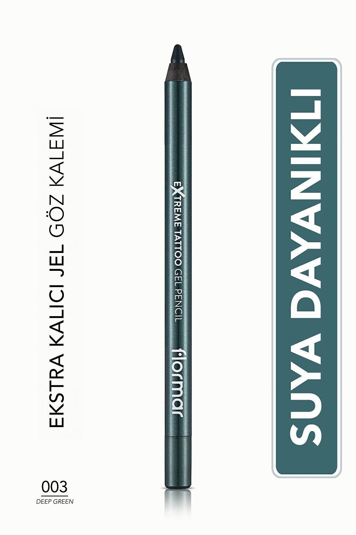 Flormar Mat Kalıcı Göz Kalemi (YEŞİL) - Extreme Tattoo Gel Pencil - 003 Deep Green - 8682536028851