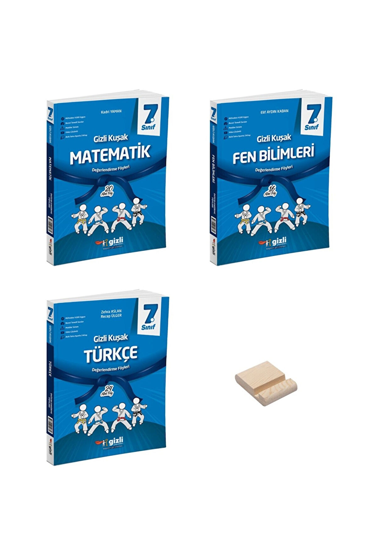 7. Sınıf Gizli Kuşak Matematik Fen Bilimleri ve Türkçe Değerlendirme Föyleri (Deneme) 3lü Set