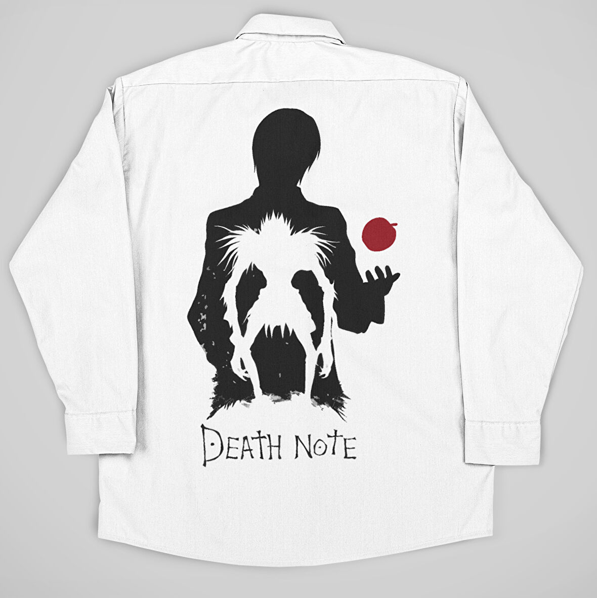 Death Note Baskılı Unisex Anime Cepli Gömlek
