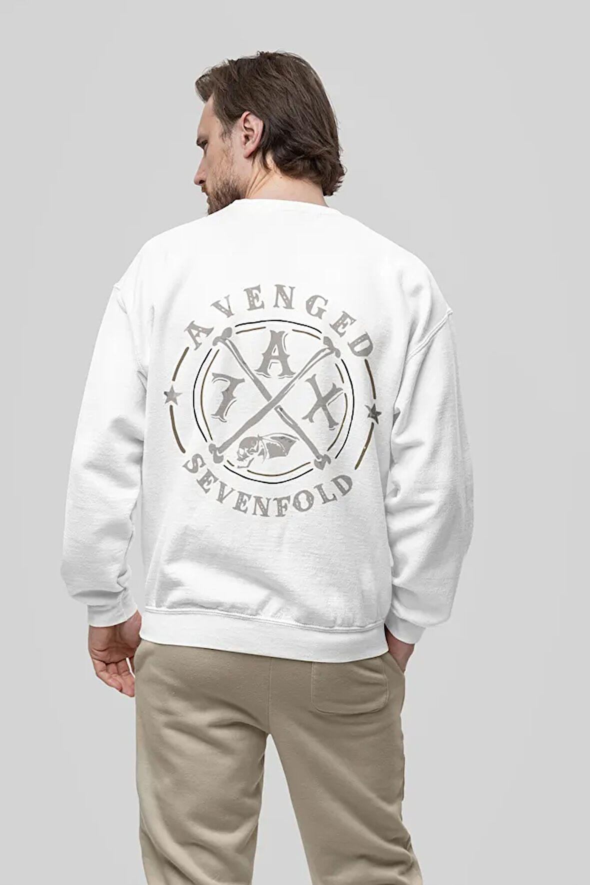 Avenged Sevenfold Baskılı Unisex Oversize Rock Metal Müzik Grubu Sweatshirt