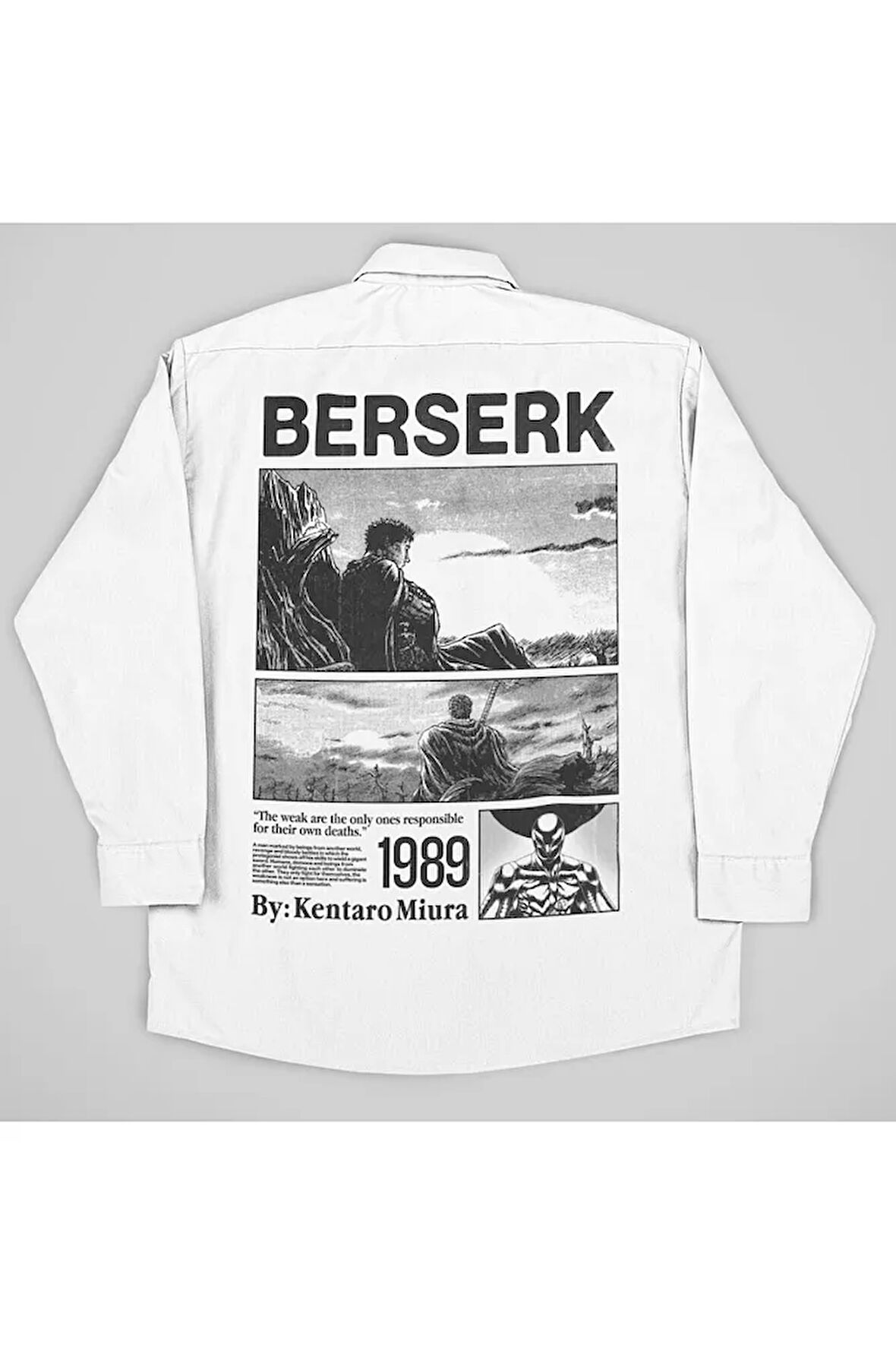 Berserk Anime Baskılı Unisex Cepli Gömlek