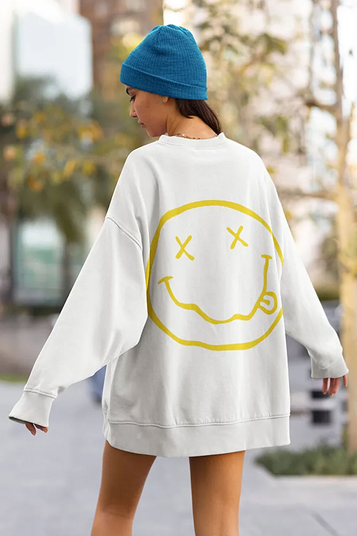 Nirvana Baskılı Unisex Oversize Tasarım Sweatshirt