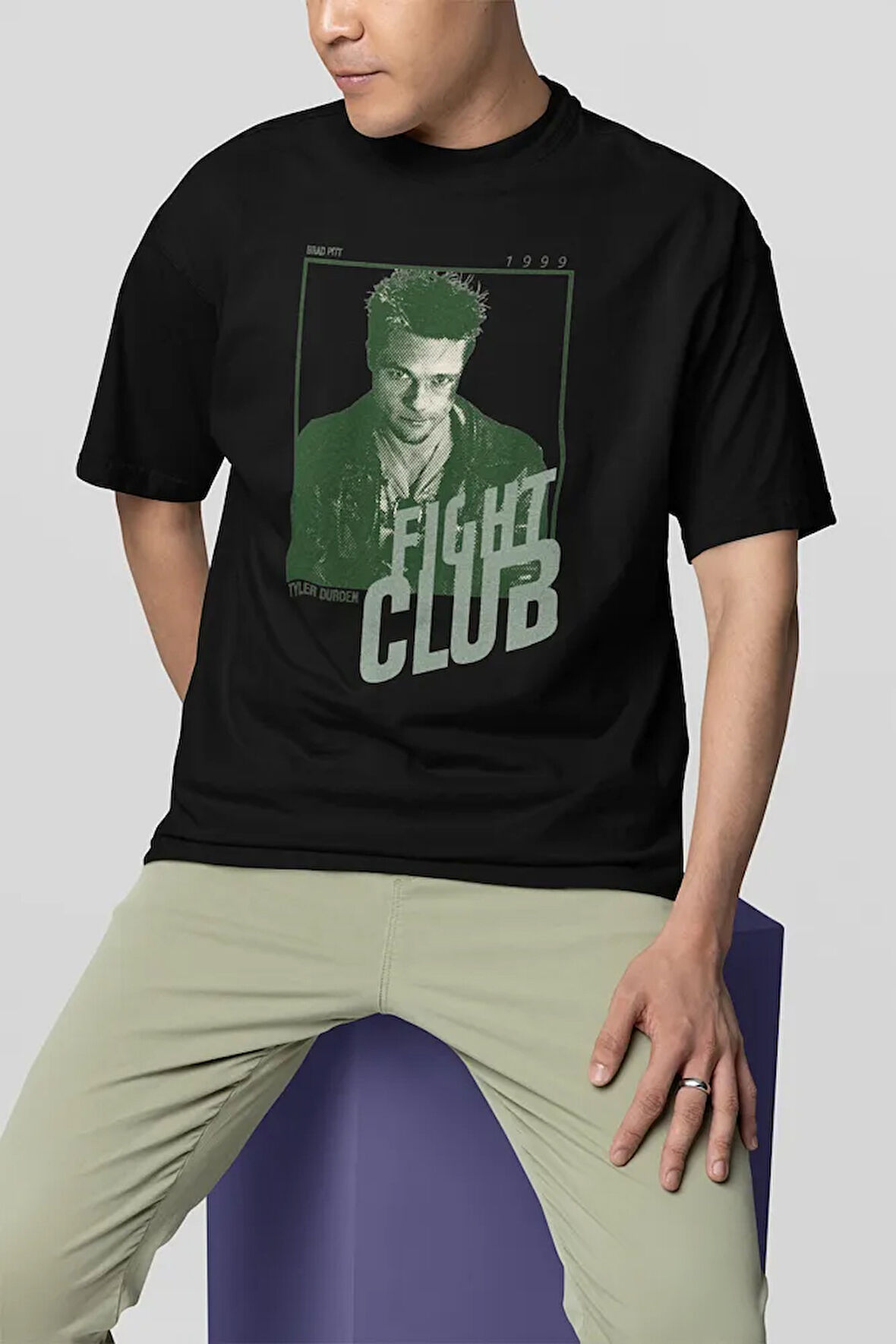 Fight Club 1999 Tyler Durden Baskılı Unisex Tişört, Oversize Film Tişört