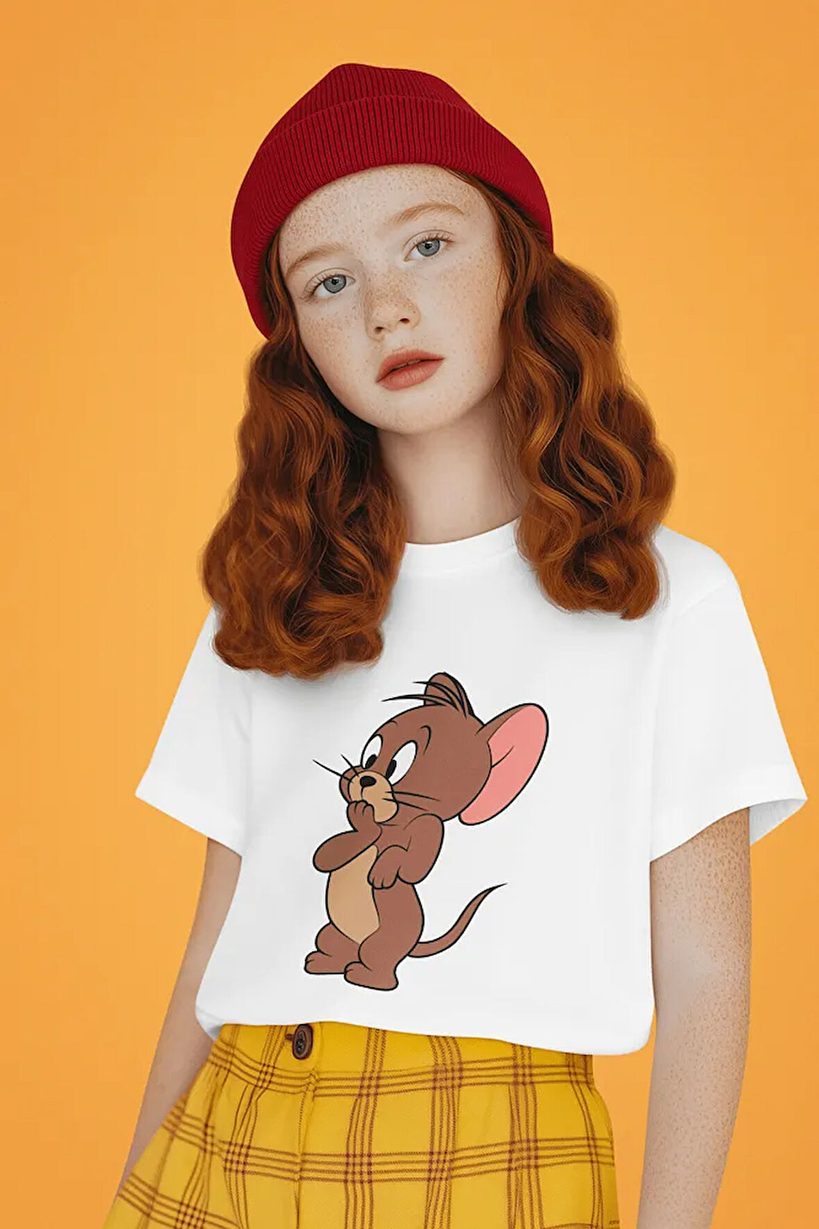 Jerry Baskılı Unisex Çizgi Film Çocuk Tişört (1-12 Yaş)