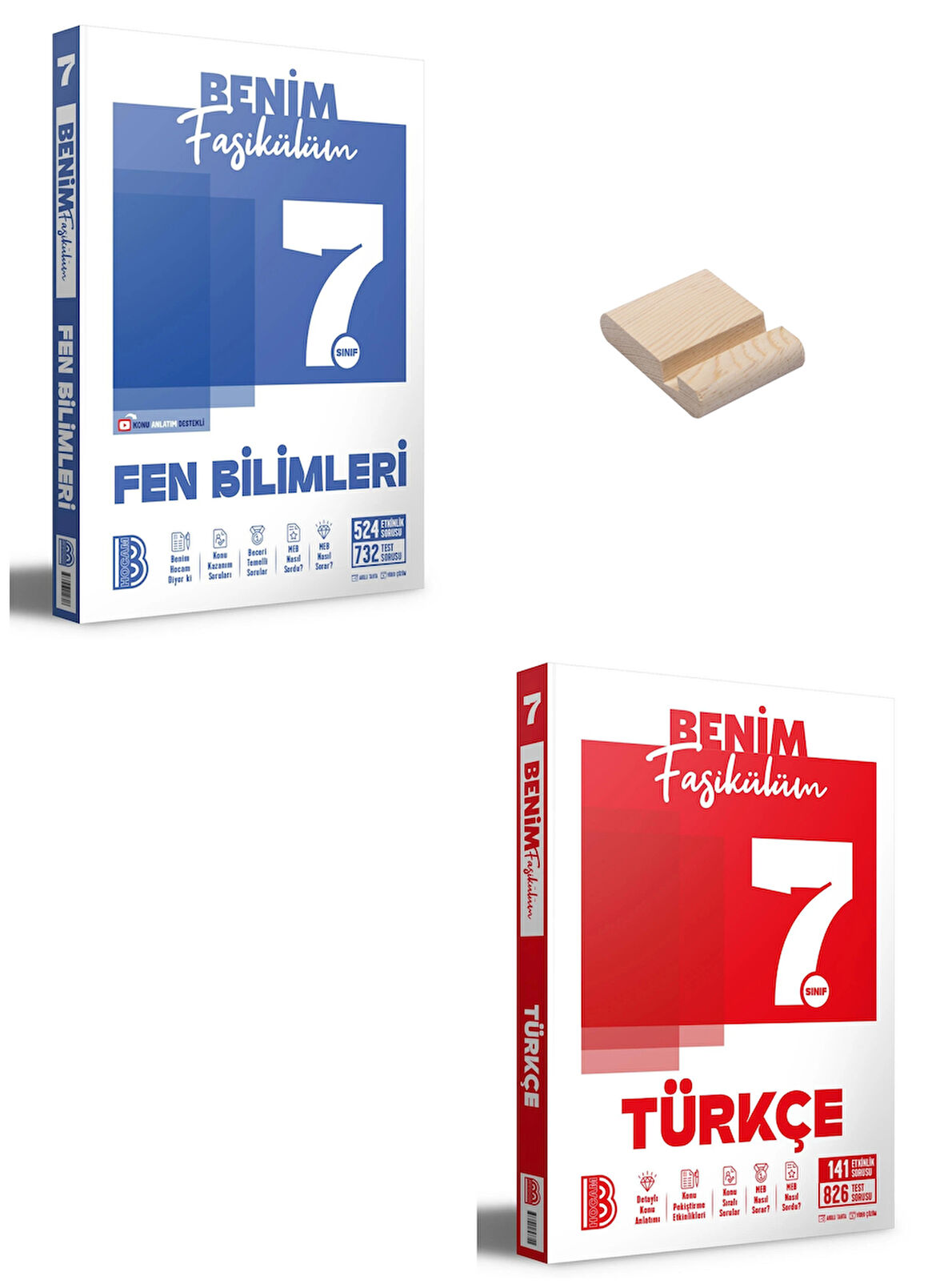 Benim Hocam 7. Sınıf Fen Bilimleri ve Türkçe Fasikülleri + Telefon Standı