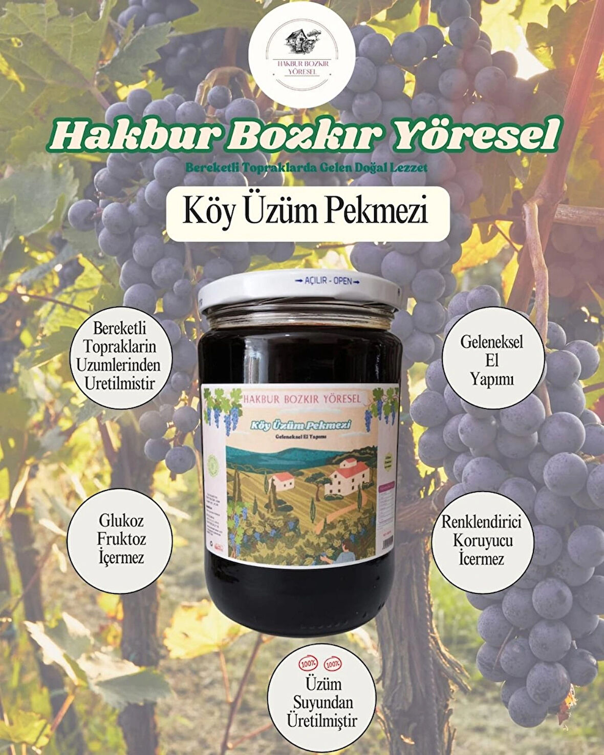 Üzüm Köy Pekmezi 800 ml (doğal&katkısız)