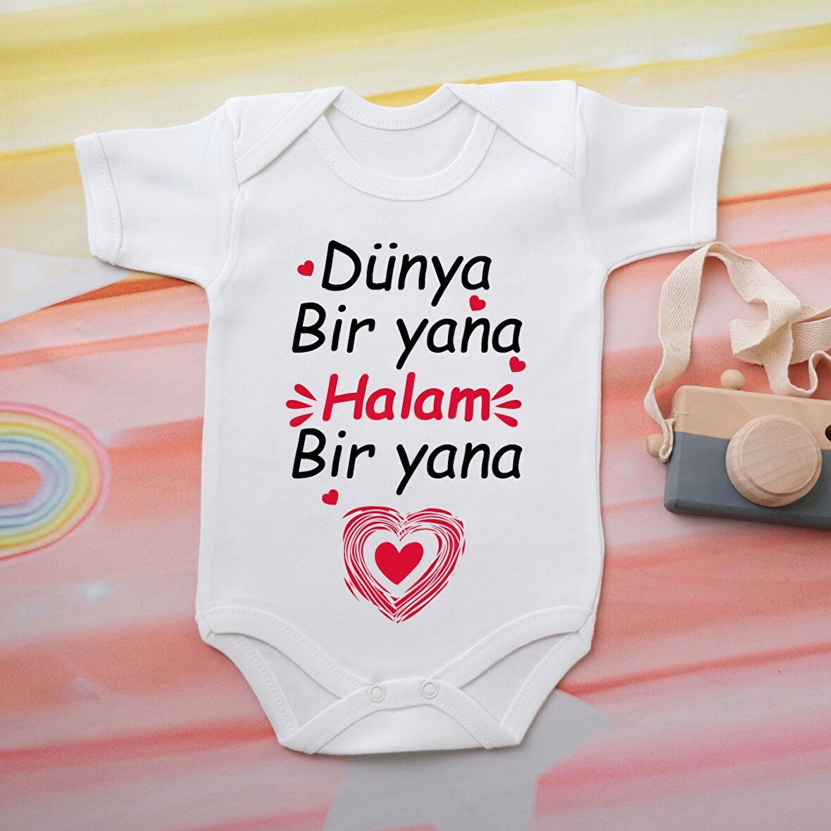Pamuklu Organik Bebek Zıbını Kısa Kollu Kişiye Özel  0095