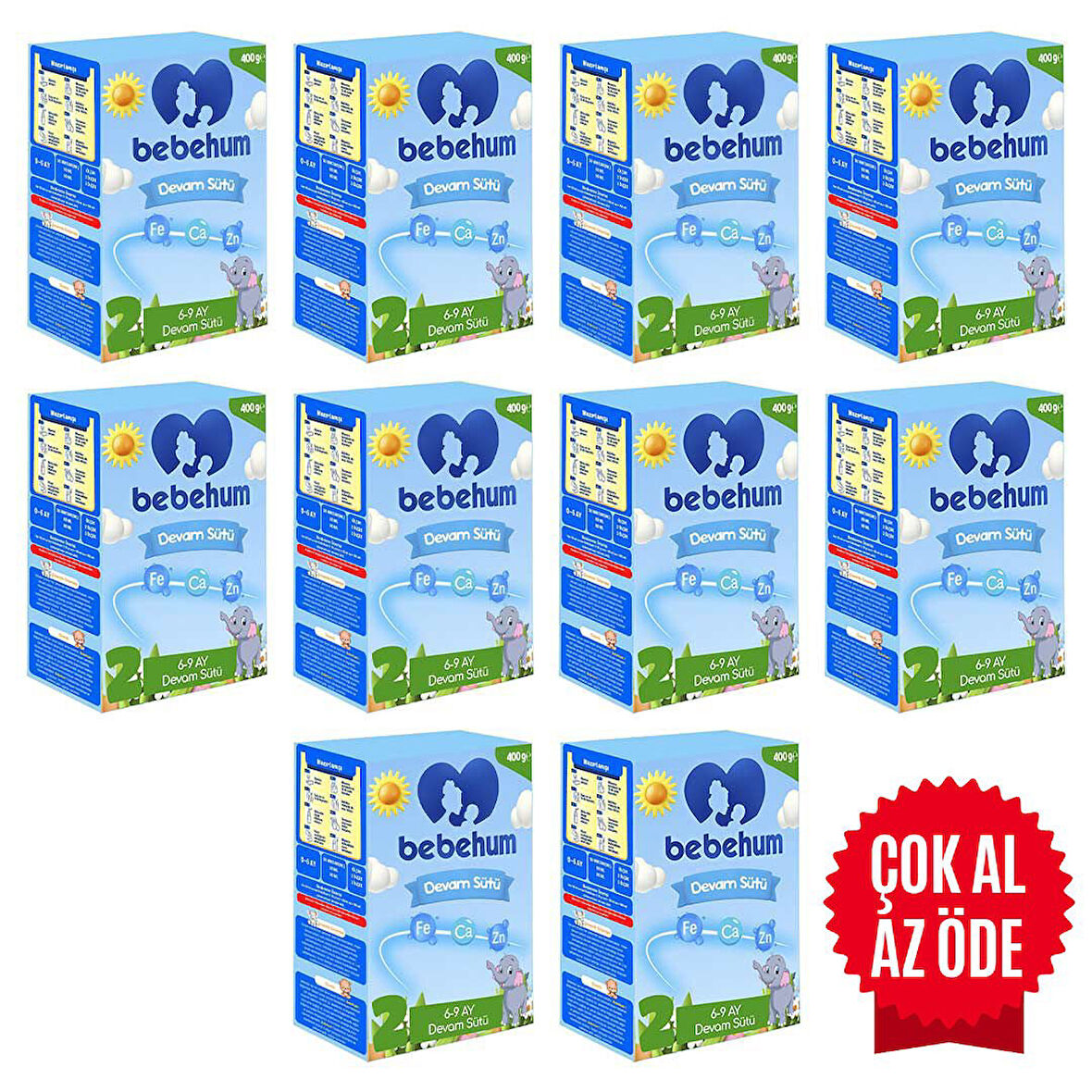 Bebehum 2 Devam Sütü 400 Gr 6-9 Ay 10 Adet