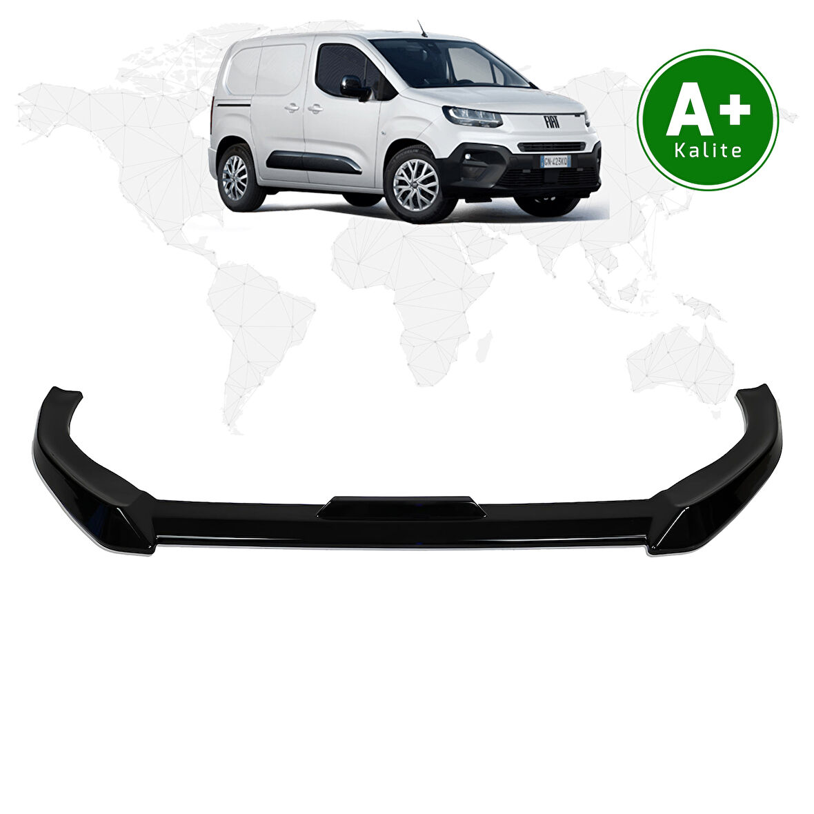 Fiat Doblo Panelvan Ön Lip Parlak Siyah 2024 Model ve Sonrası