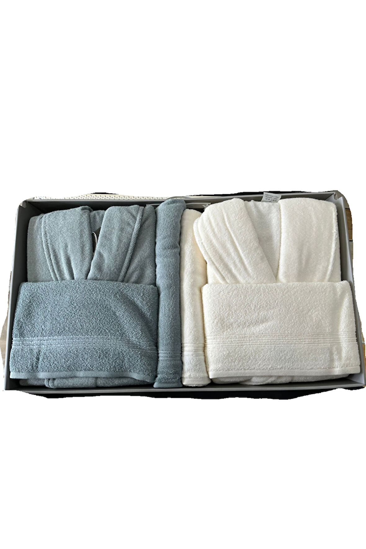 Özdilek Alleur Aile Bornoz Seti K. Mint - Krem