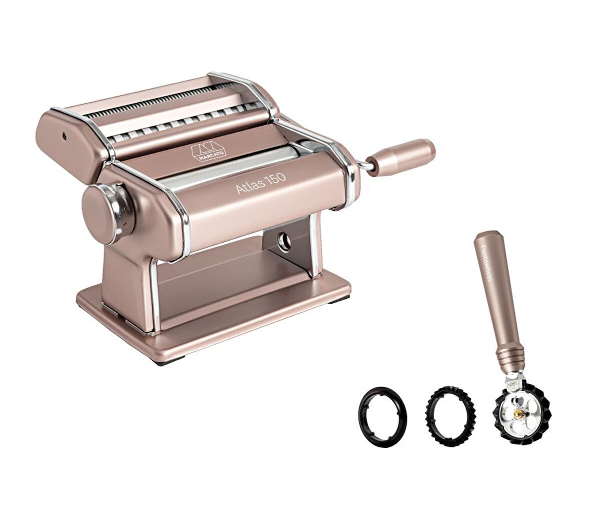 Marcato Atlas 150 Pastel Pembe Makarna Makinesi + Pastawheel