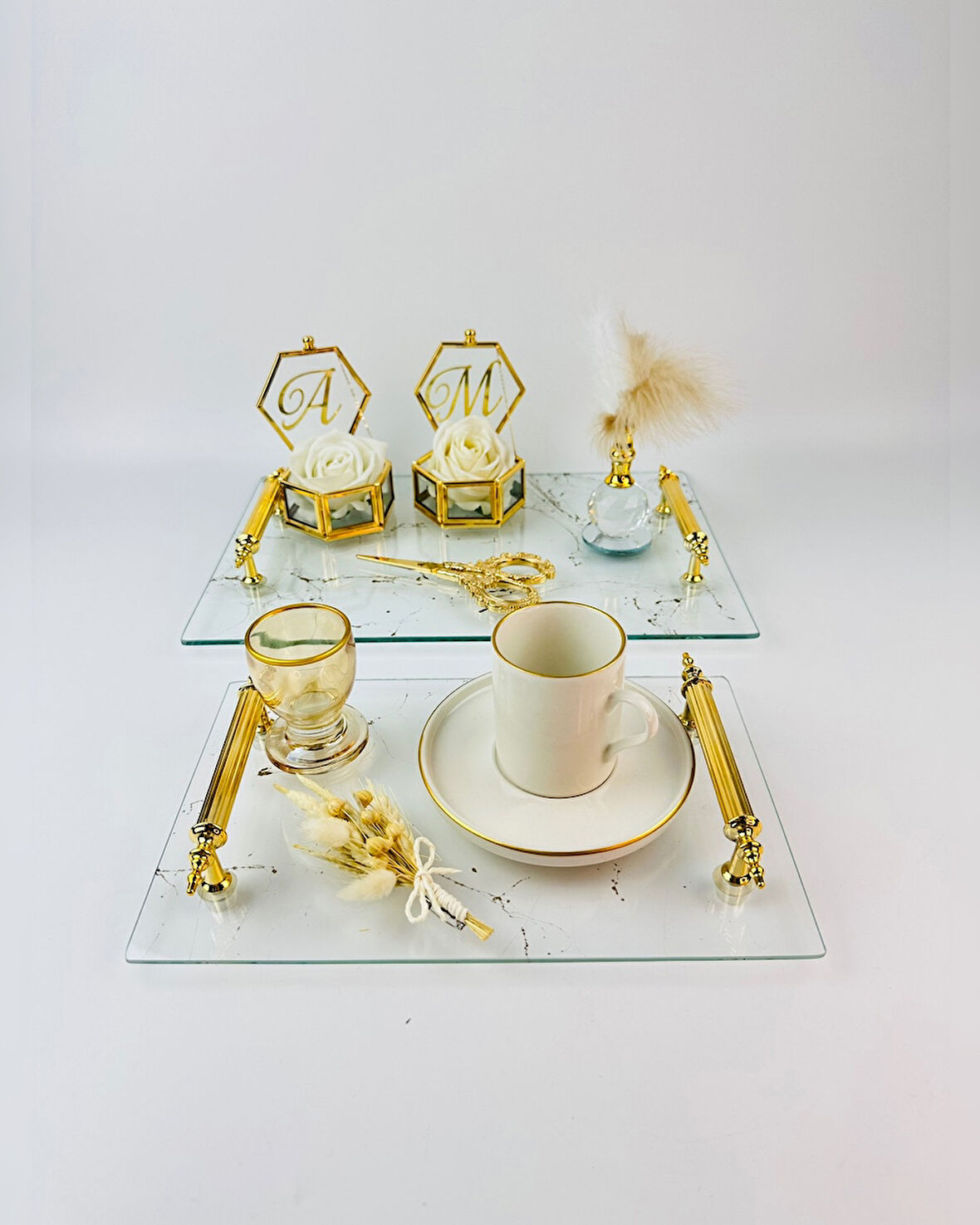 Fidelity Şeffaf Desenli Söz Tepsisi