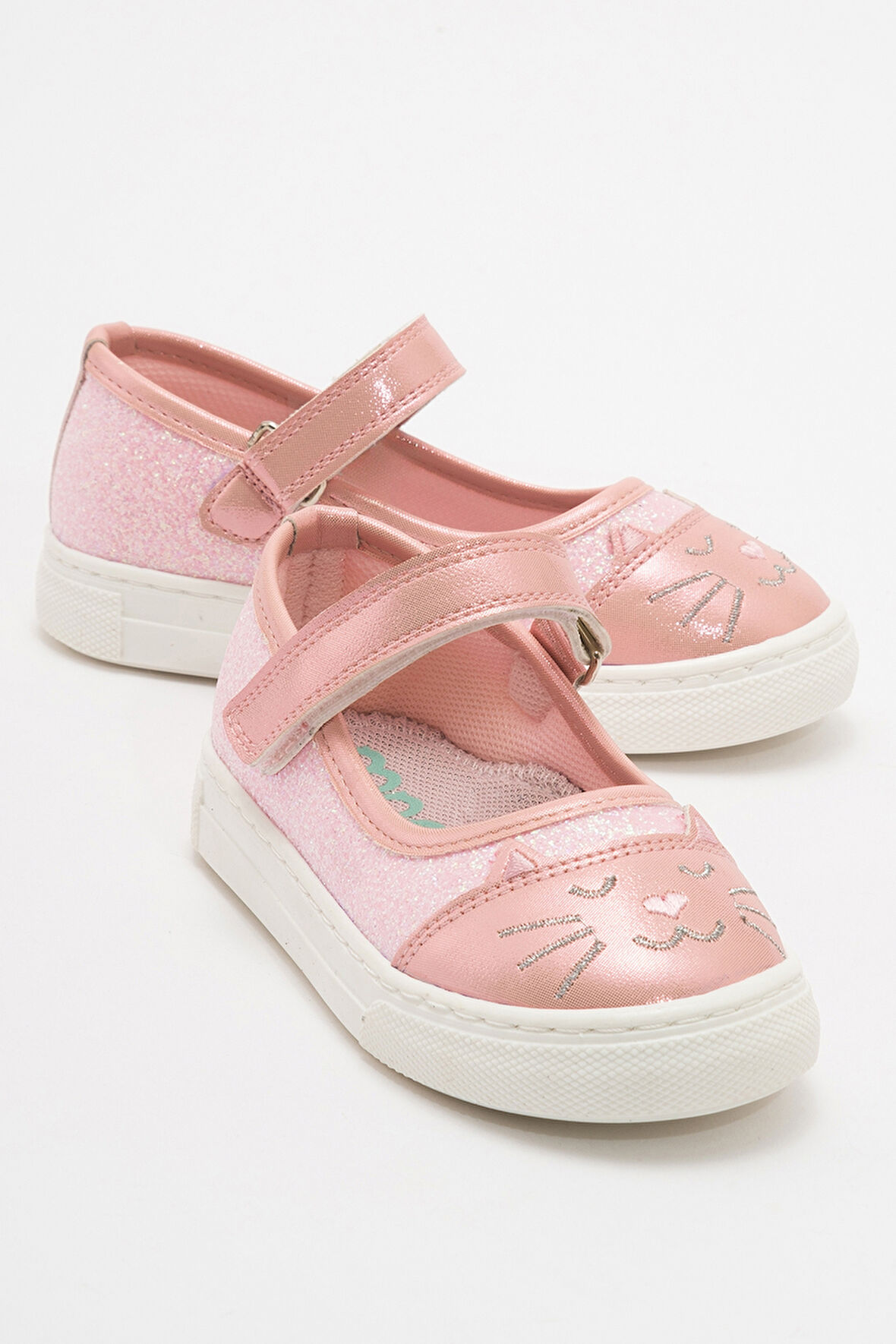 mnpc Kız Çocuk Pudra Kedili Günlük Babet