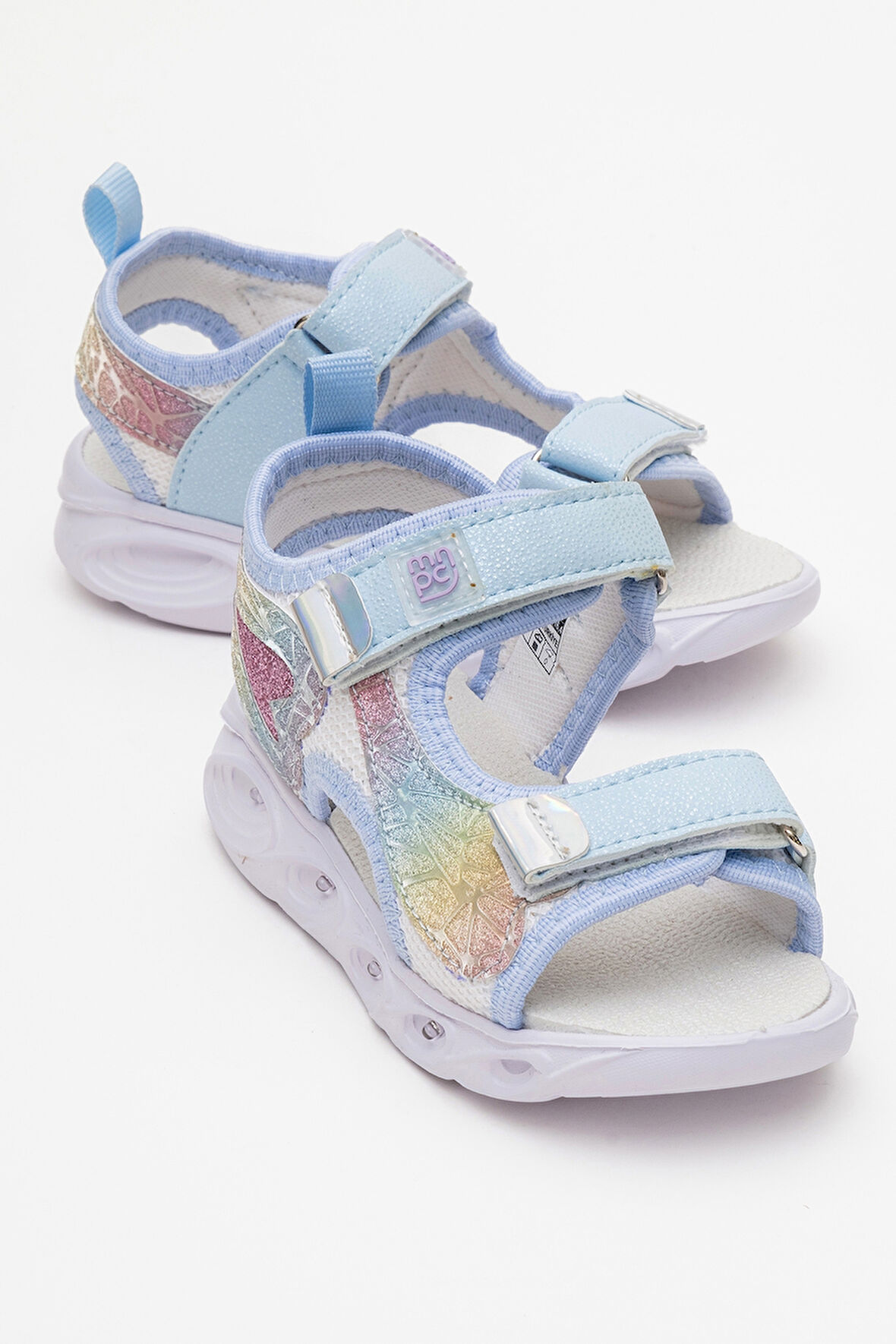 mnpc Kız Çocuk Mavi Işıklı Anatomik Hafif Günlük Sandalet