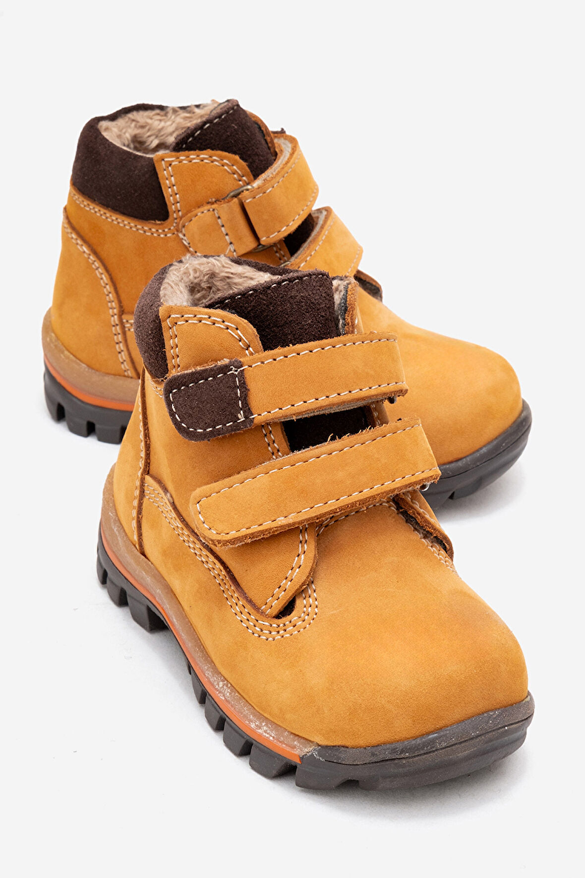 mnpc Erkek Çocuk Sarı Hakiki Deri Suya Dayanıklı Anatomik İlk Adım Bot