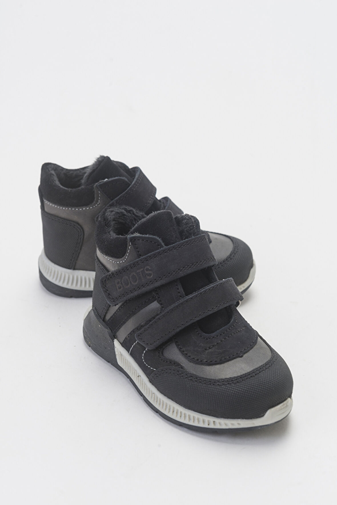 mnpc Erkek Çocuk Siyah Hakiki Deri Suya Dayanıklı Anatomik İlk Adım Bot