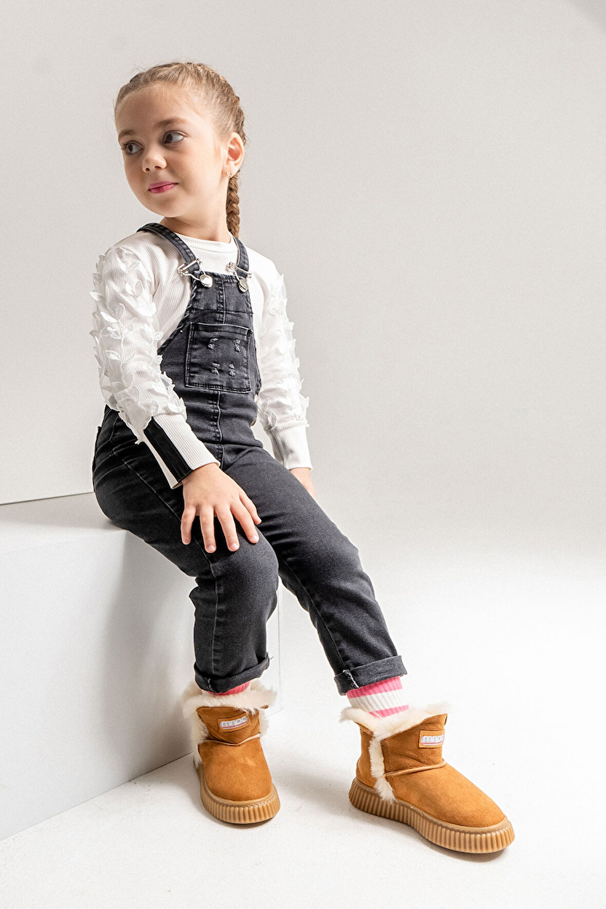 mnpc Kız Çocuk Cat Hakiki Deri Suya Dayanıklı Kürklü Günlük Bot