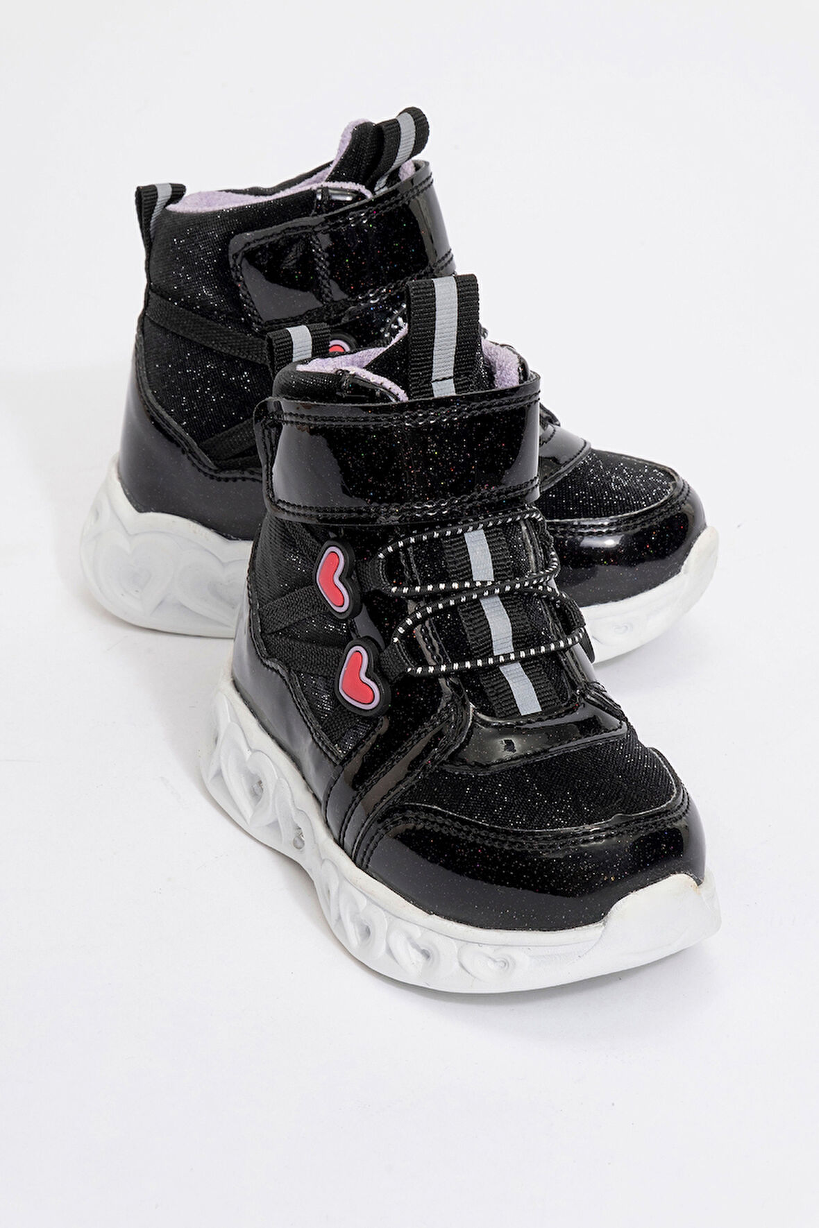 mnpc Kız Çocuk Siyah Işıklı Taban Suya Dayanıklı Anatomik Günlük Bot