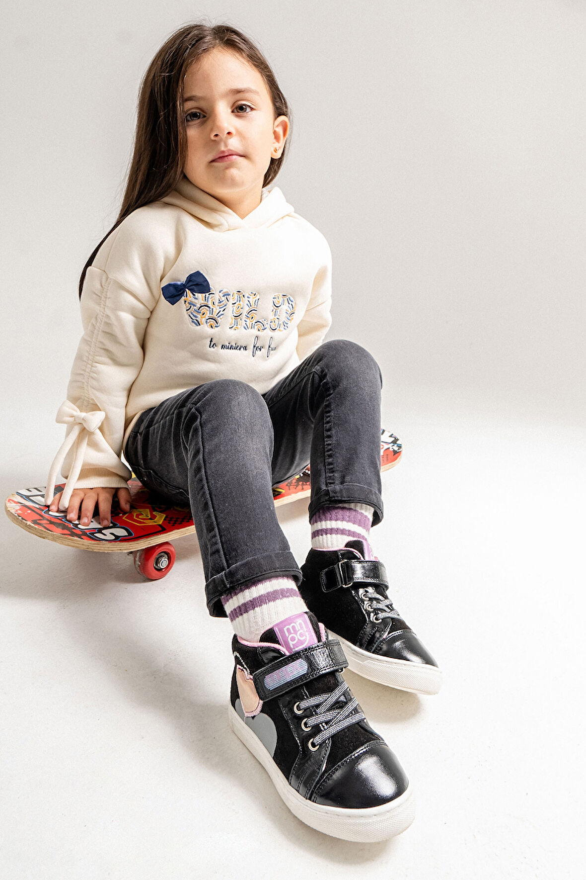 mnpc Kız Çocuk Siyah Hakiki Deri Suya Dayanıklı Anatomik Günlük Bot