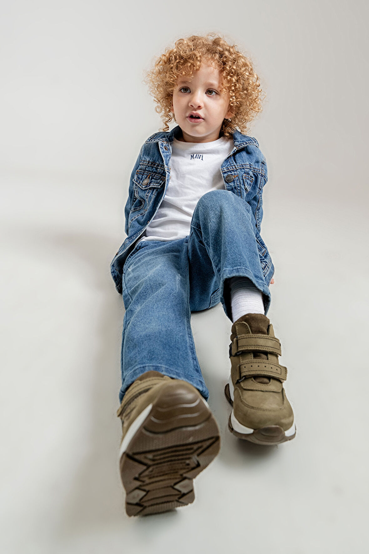 mnpc Erkek Çocuk Haki Hakiki Deri Suya Dayanıklı Anatomik Günlük Bot