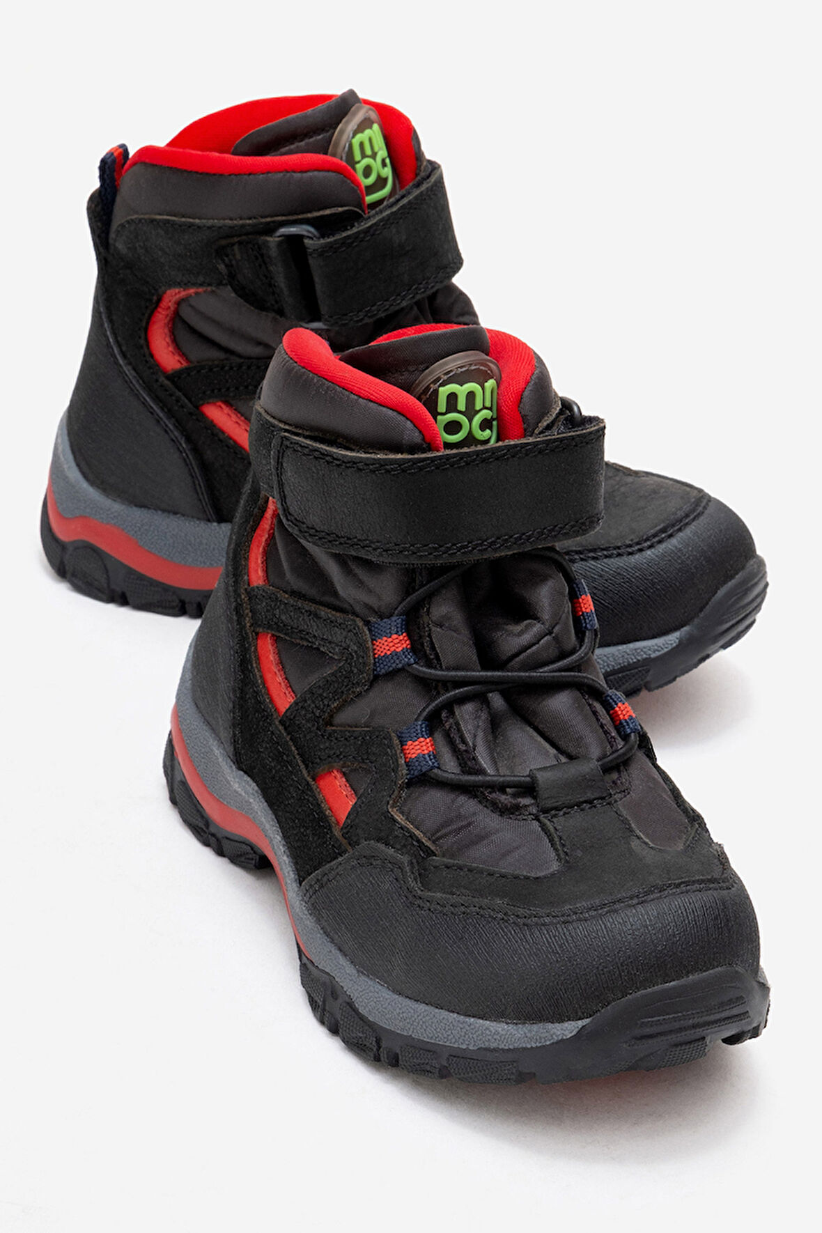 mnpc Erkek Çocuk Siyah-Kırmızı Hakiki Deri Anatomik Günlük Bot