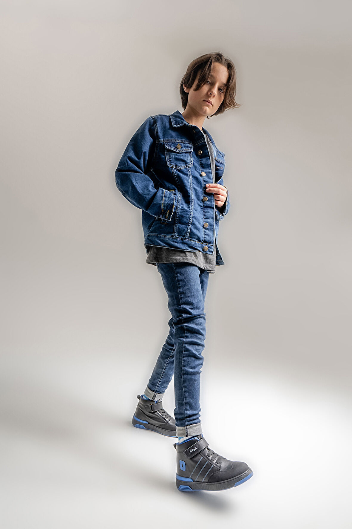 mnpc Erkek Çocuk Siyah Hakiki Deri Anatomik Günlük Bot