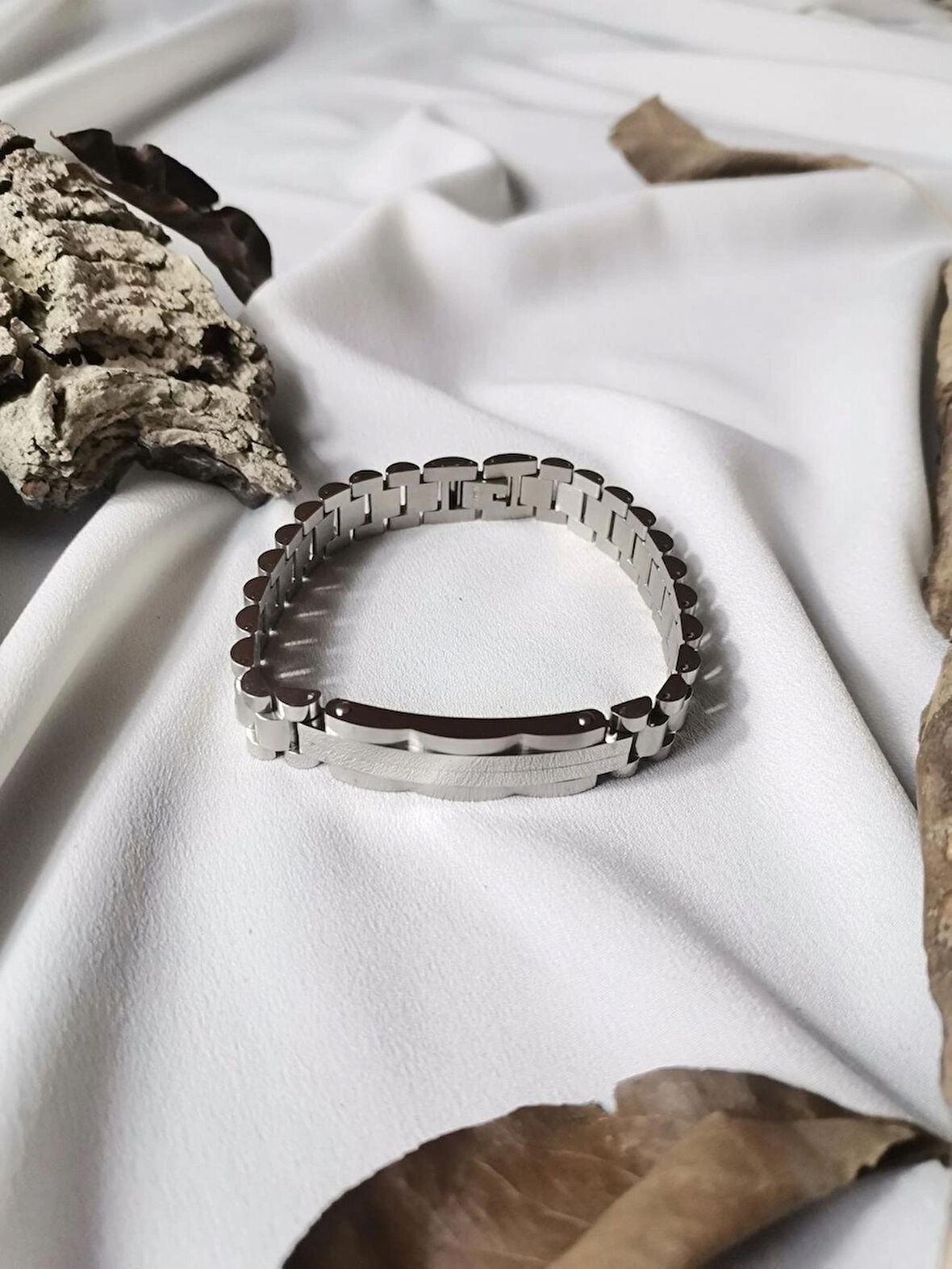 Luna Jewelry Erkek Gümüş Renk Timeless Steel 316 L Çelik Bileklik