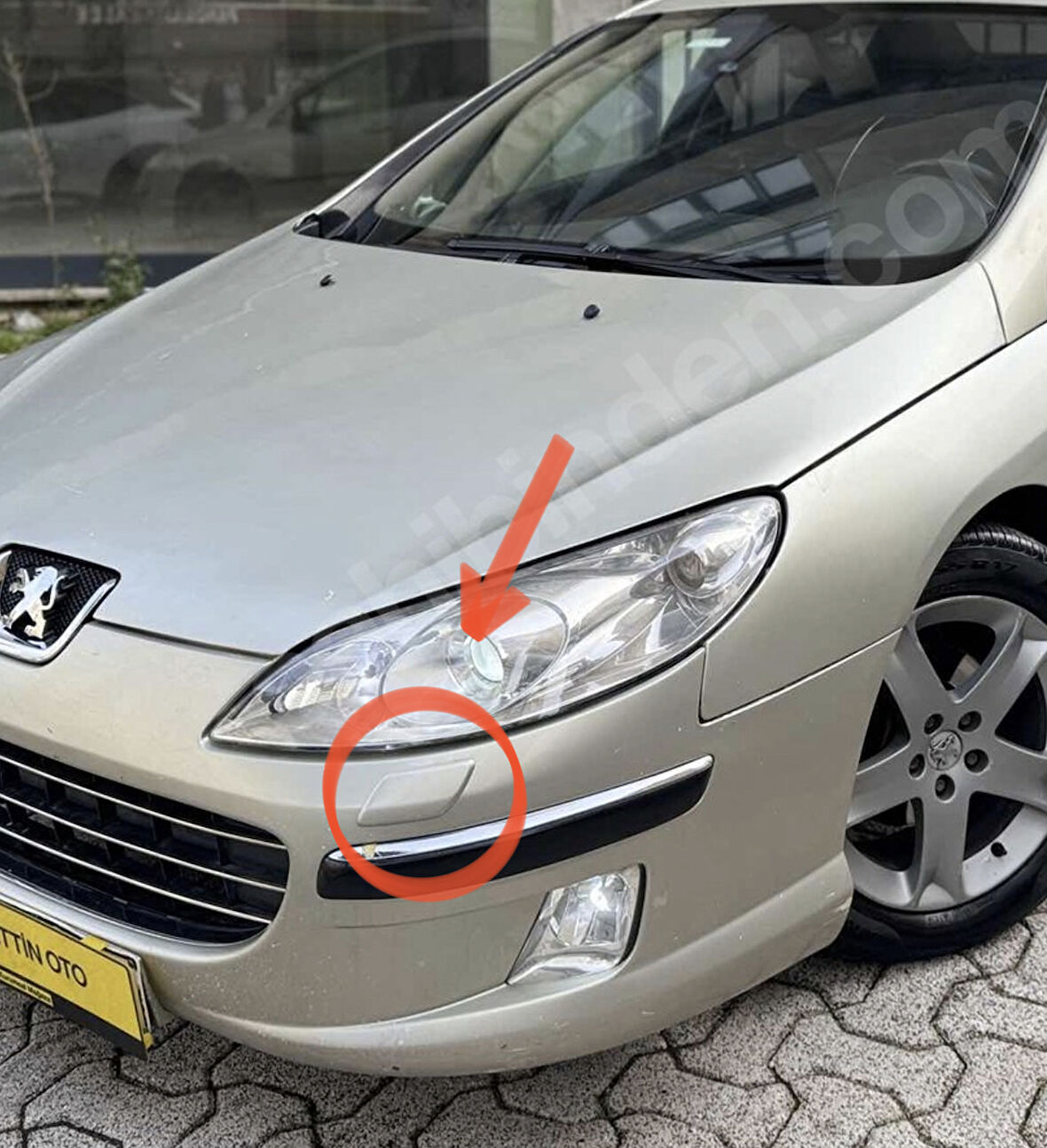 Peugeot 407 Far Yıkama Kapağı
