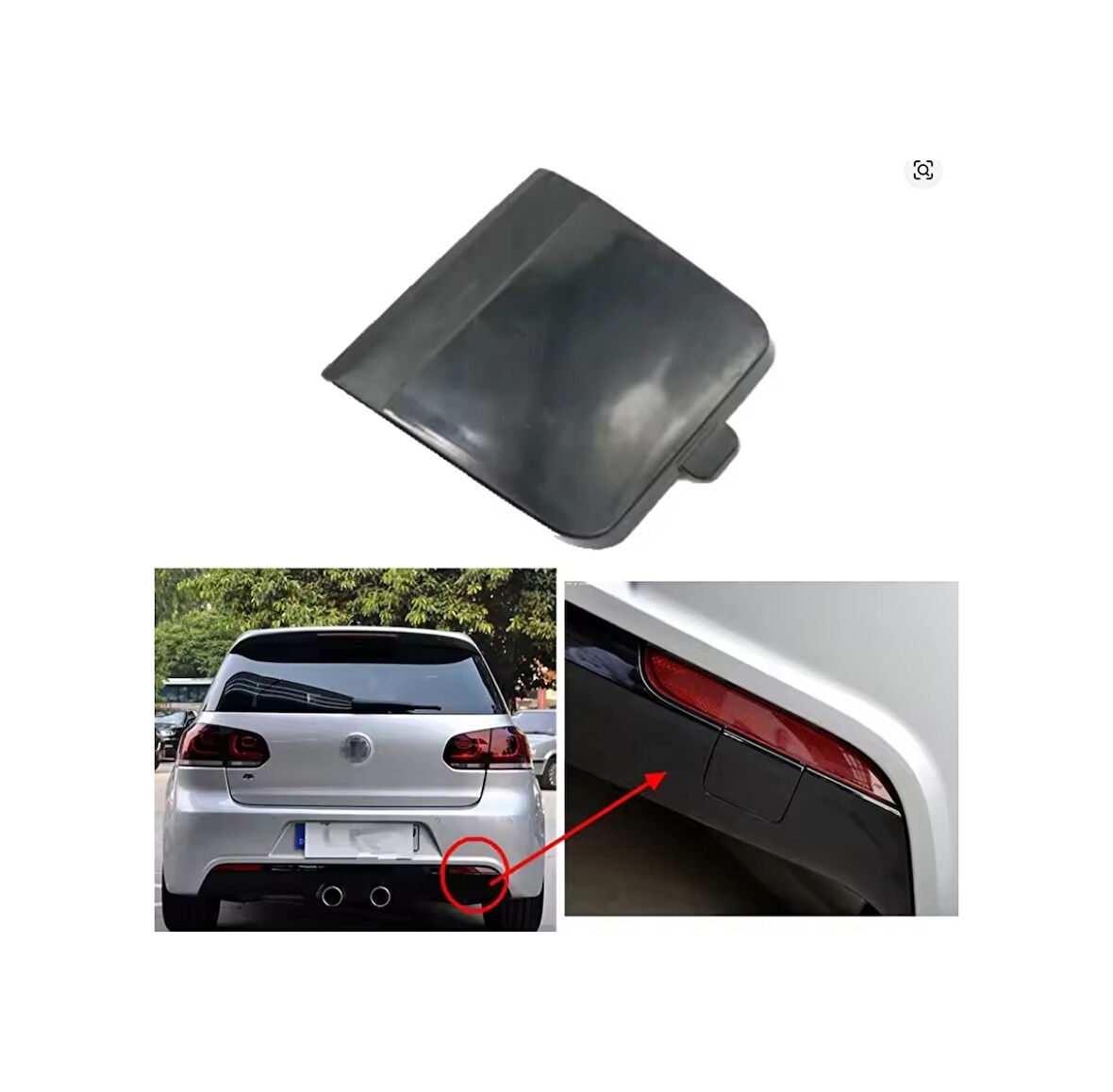 Golf 6 R Tampon Arka Çeki Demiri Kapağı