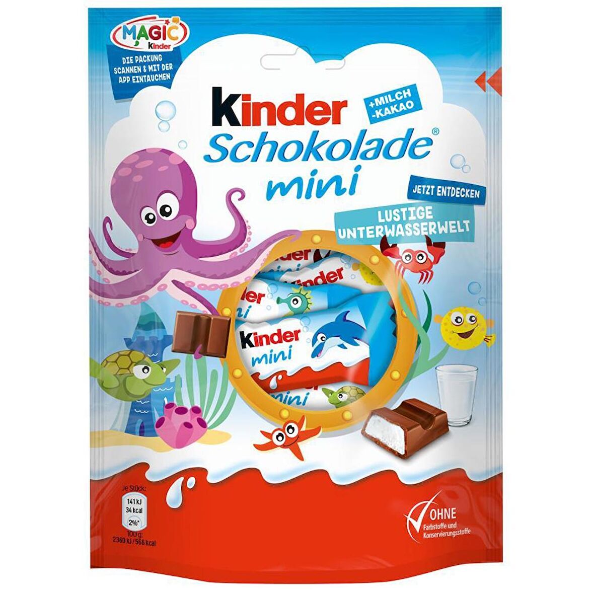 Kinder Sütlü Kakaolu Mini Çikolata 120 Gr