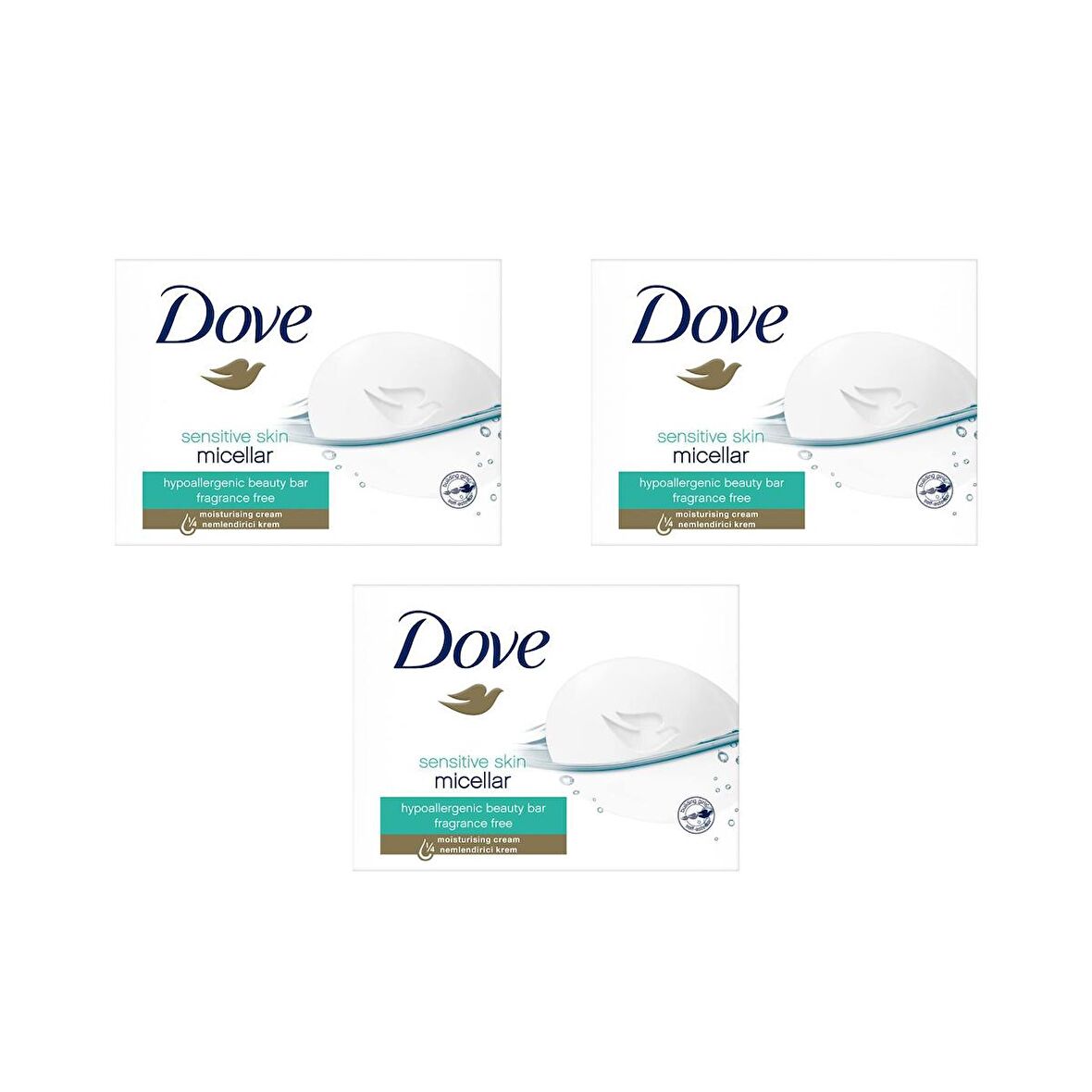 .Dove Cream Bar 100 gr Micellar X 3 Adet