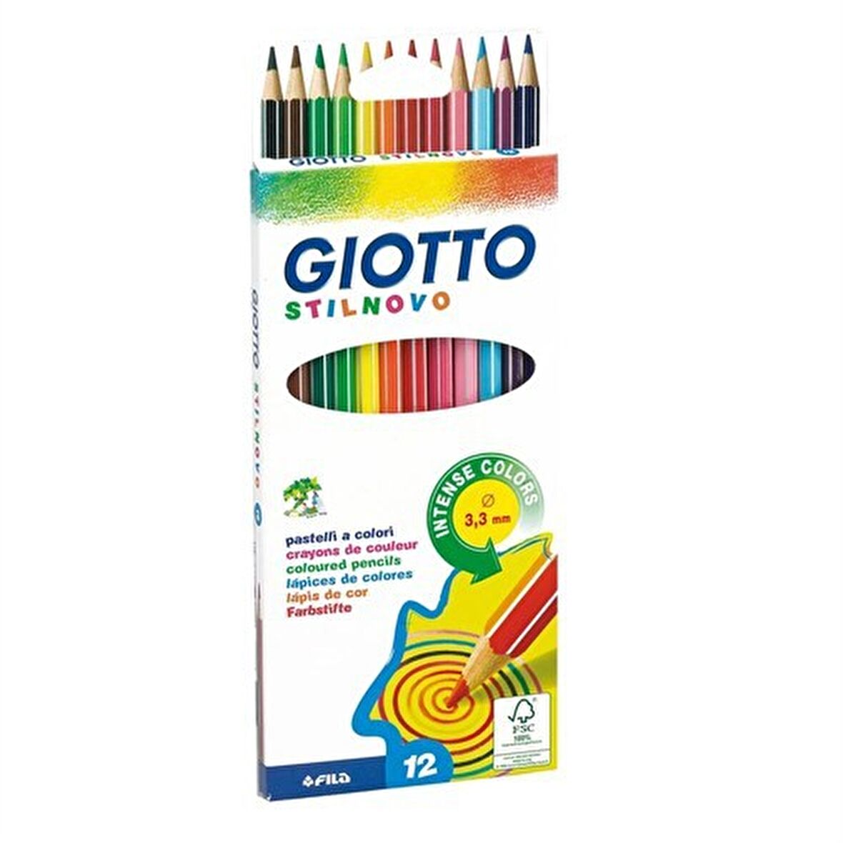 Giotto Stilnovo Kuru Boya Kalemi Askılı Paket 12'Li 256500