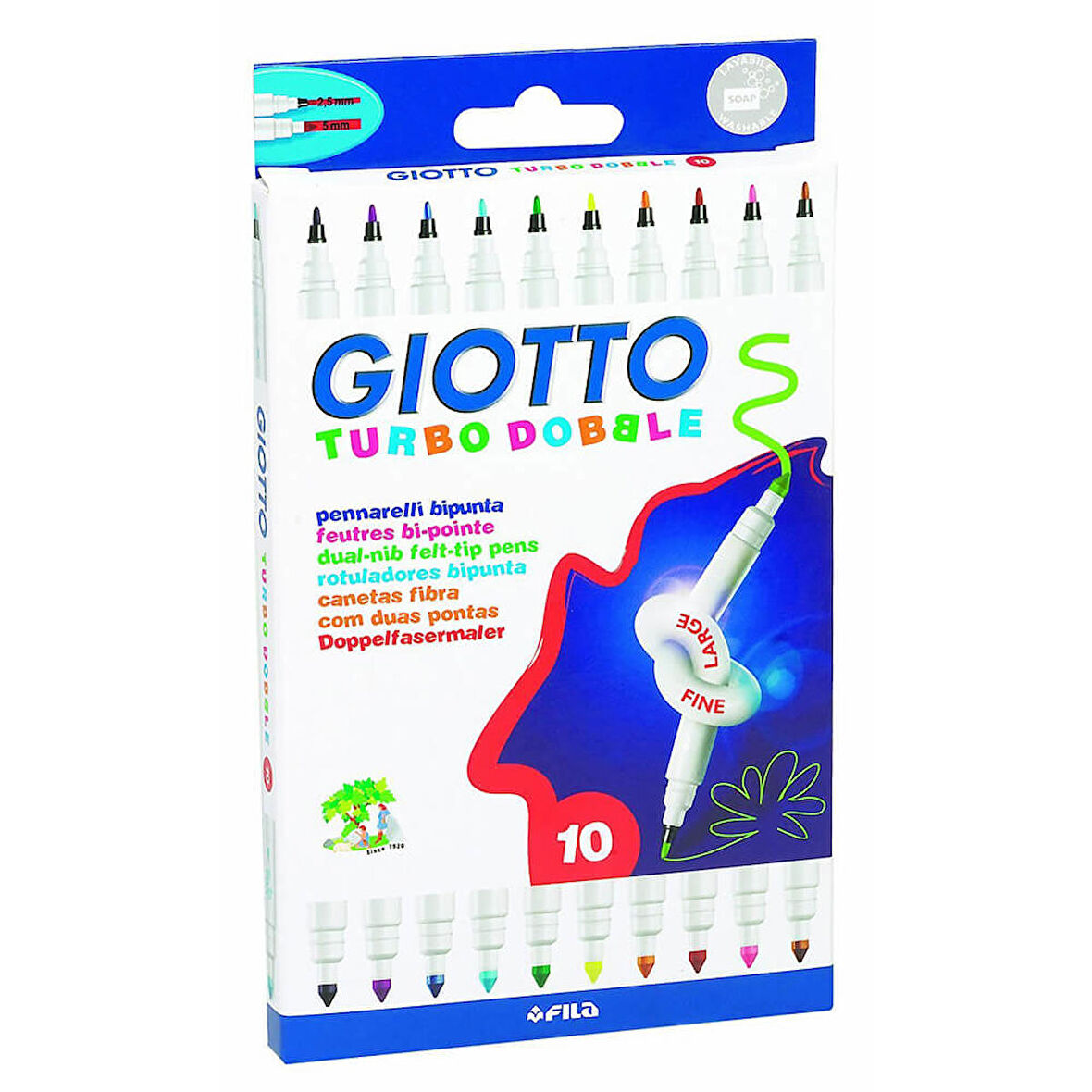 Giotto Turbo Double Keçeli Kalem 10 Renk 424600